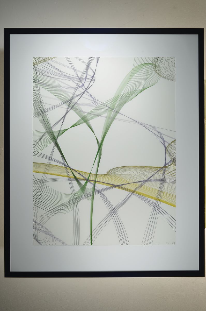 Detail k: Thomas Ruff, geb. 1958, Zycles, Ditoneprint auf transparenter Polyester Folie, handsigniert und num. 11/15 von 2014, Blattgr. 100 x 80 cm, Rahmen 130 ...