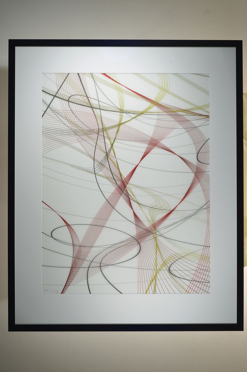 Detail k: Thomas Ruff, geb. 1958, Zycles, Ditoneprint auf transparenter Polyester Folie, handsigniert und num. 11/15 von 2014, Blattgr. 100 x 80 cm, Rahmen 130 ...