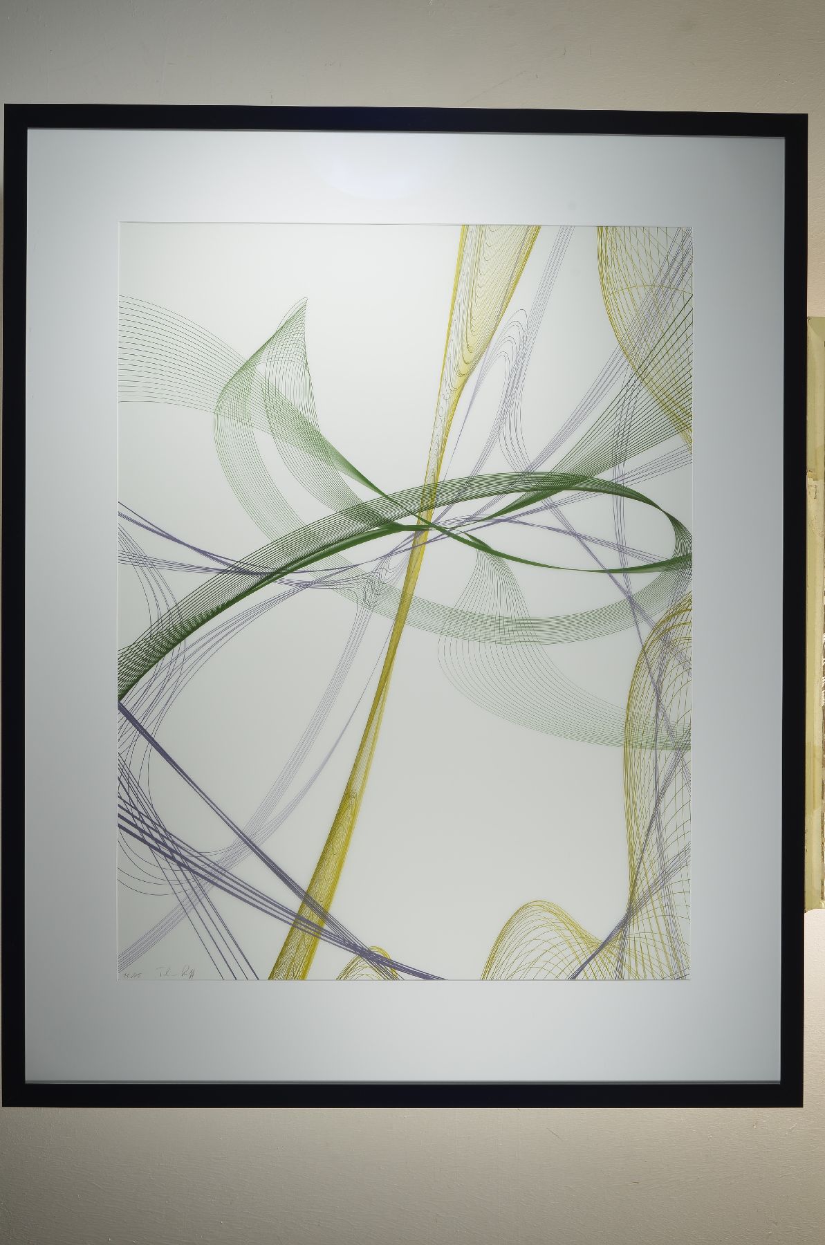 Detail a: Thomas Ruff, geb. 1958, Zycles, Ditoneprint auf transparenter Polyester Folie, handsigniert und num. 11/15 von 2014, Blattgr. 100x 80 cm, Rahmen 130 ...