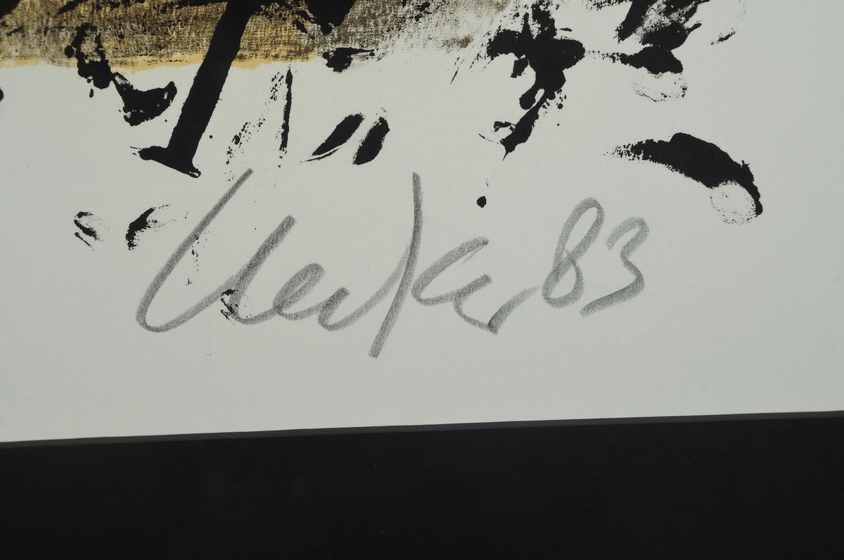 Detail a: Günther Uecker, geb. 1930, Nagelbild, Lithographie, handsigniert, Blattmaß: 84 x 59.5 cm, Rahmen: 85 x 72.5 cm