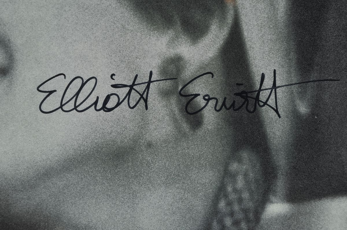 Detail a: Elliot Erwitt, geb. 1928, fairground Attraction, "The first of a millionkisses", Offset auf Karton, handsigniert, PP. 30.5 x 30.5 cm, ...