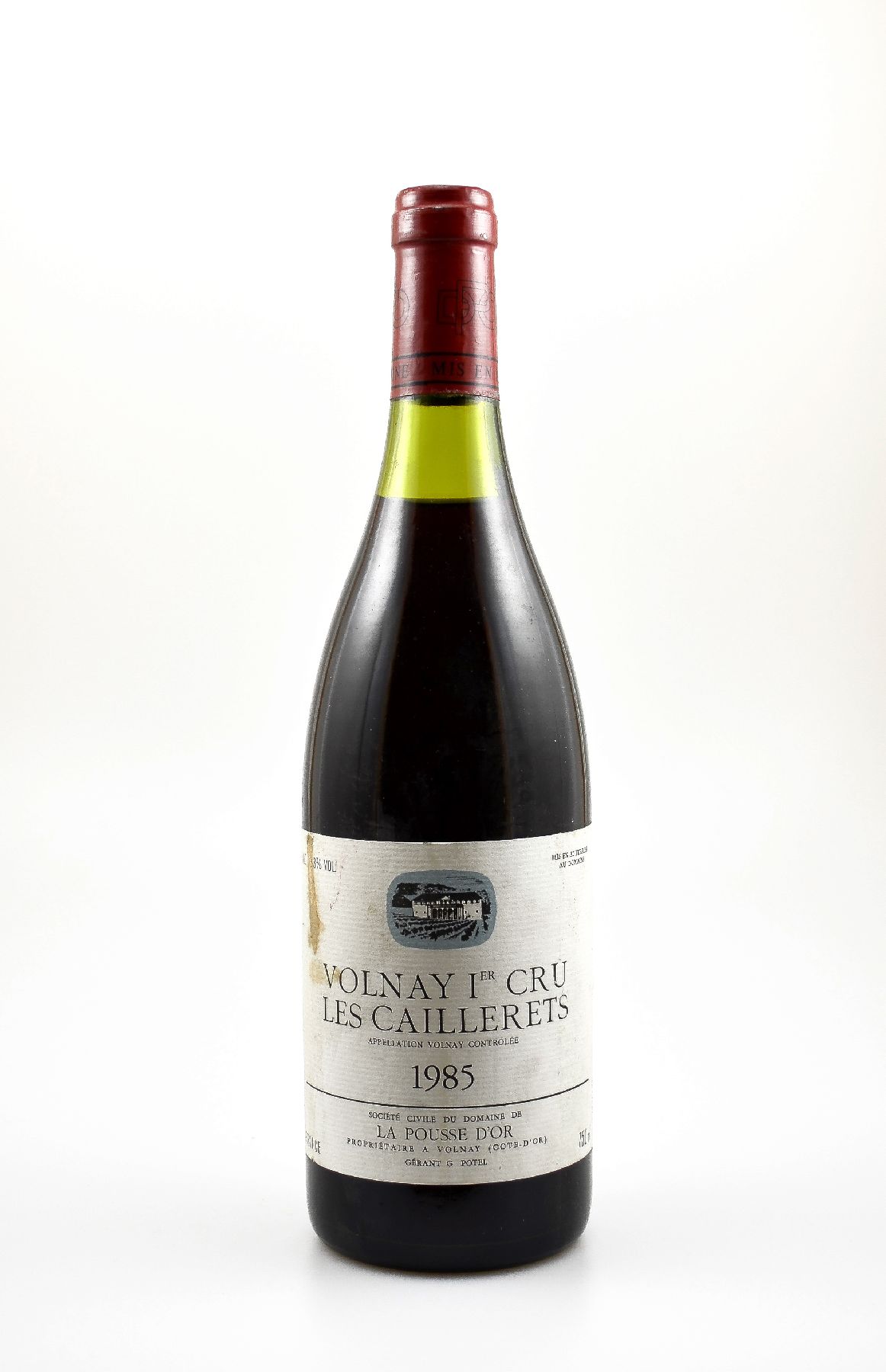1 Flaschen 1985 Volnay Les Caillerets, La Pousse D'Or, 1er Cru, ca. 75 cl, Abstand zwischen Kapsel und Wein: ca. 2,5 cm, Etikett l. beschmutzt, ...