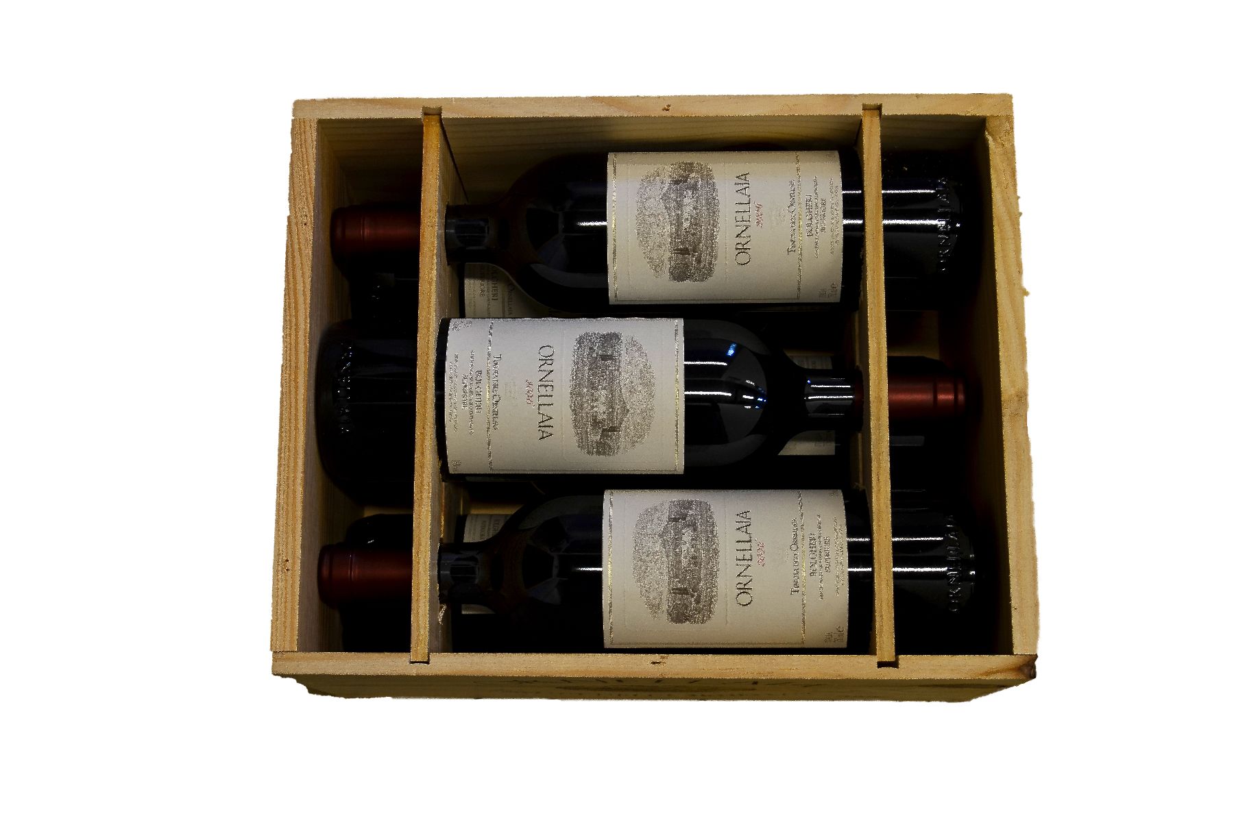 Detail a: 6 Flaschen 2006 Ornellaia, Bolgheri Superiore, Toscana, je 75 cl, 13 % Vol., Füllstände: je ca. into neck, hervorragende Erhaltungszustände, ...