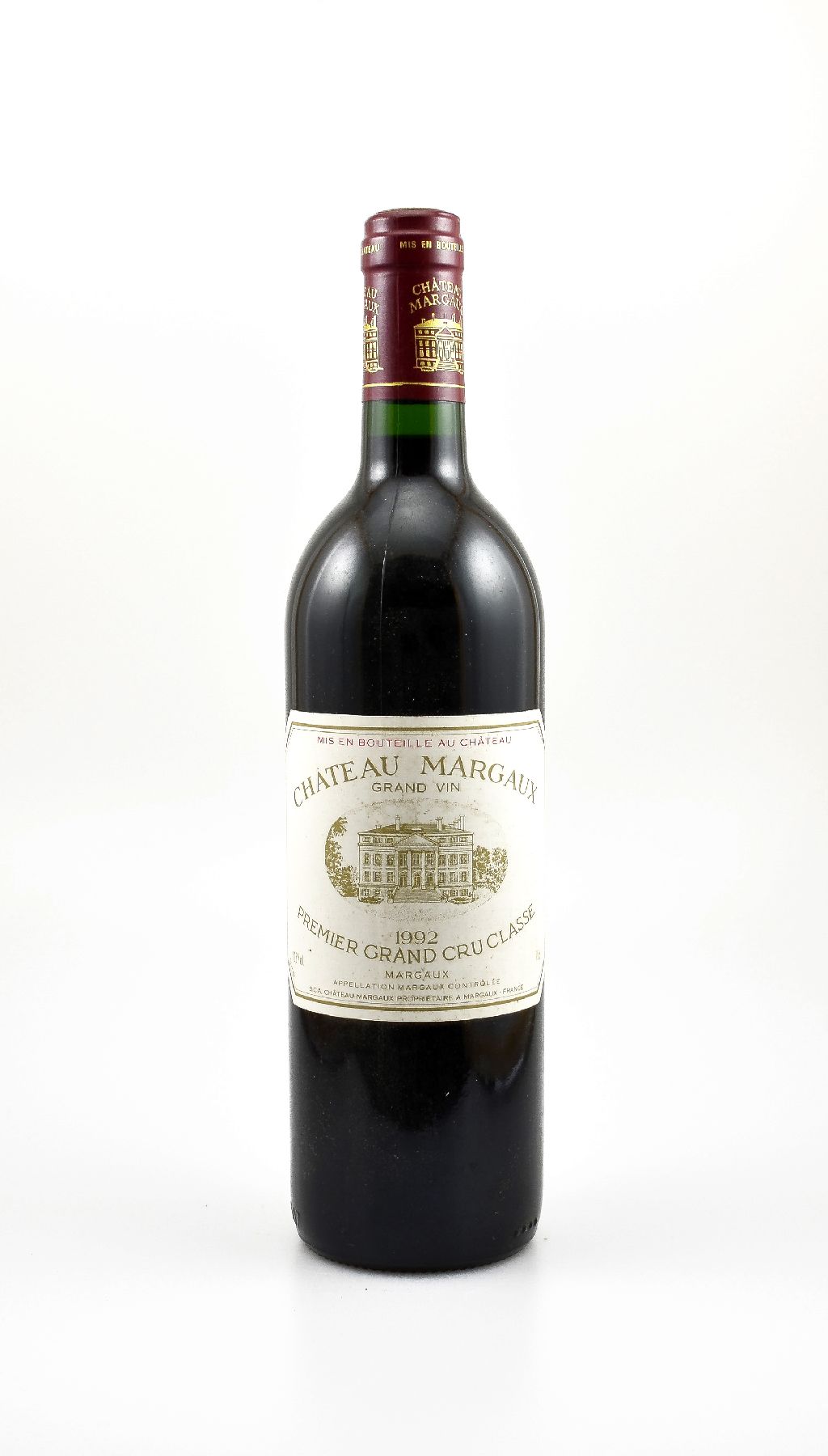 1 Flasche 1992 Chateau Margaux, Margaux, Premier Grand Cru Classe, ca. 75 cl, 12,5 % Vol., Füllstand: into neck, sehr guter Erhaltungszustand, ...