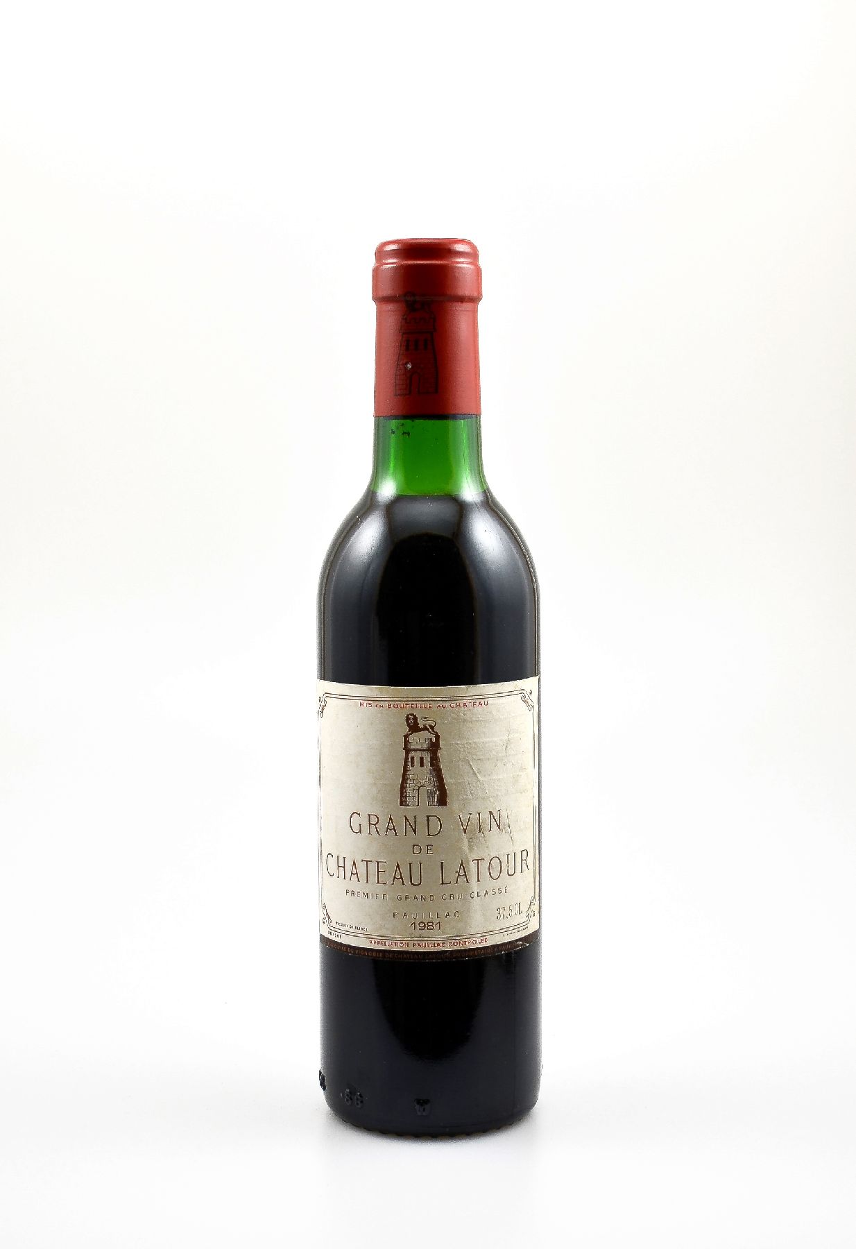 1 halbe Flasche 1981 Chateau Latour, Pauillac, Premier Grand Cru Classe, ca. 37,5 cl, Füllstand: ca. top shoulder, unverkostet, Provenienz: Aus ...