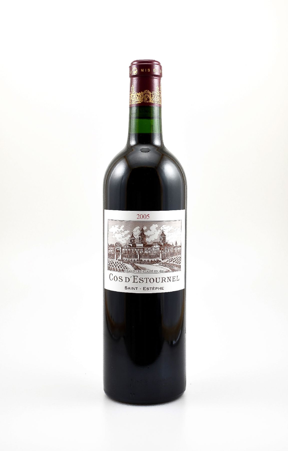 1 Flasche 2005 Chateau Cos D'Estournel, Saint-Estephe, Grand Cru Classe, 75 cl, 13,5 % Vol., Füllstand: into neck, hervorragender ...