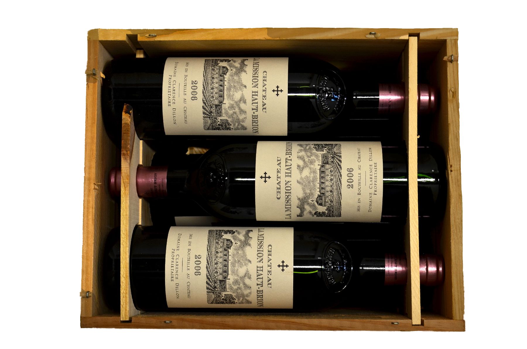 Detail a: 6 Flaschen 2006 Chateau La Mission Haut-Brion, Pessac-Leognan, Cru Classe de Graves, je 75 cl, 14,5 % Vol., Füllstände: je into neck, hervorragende ...