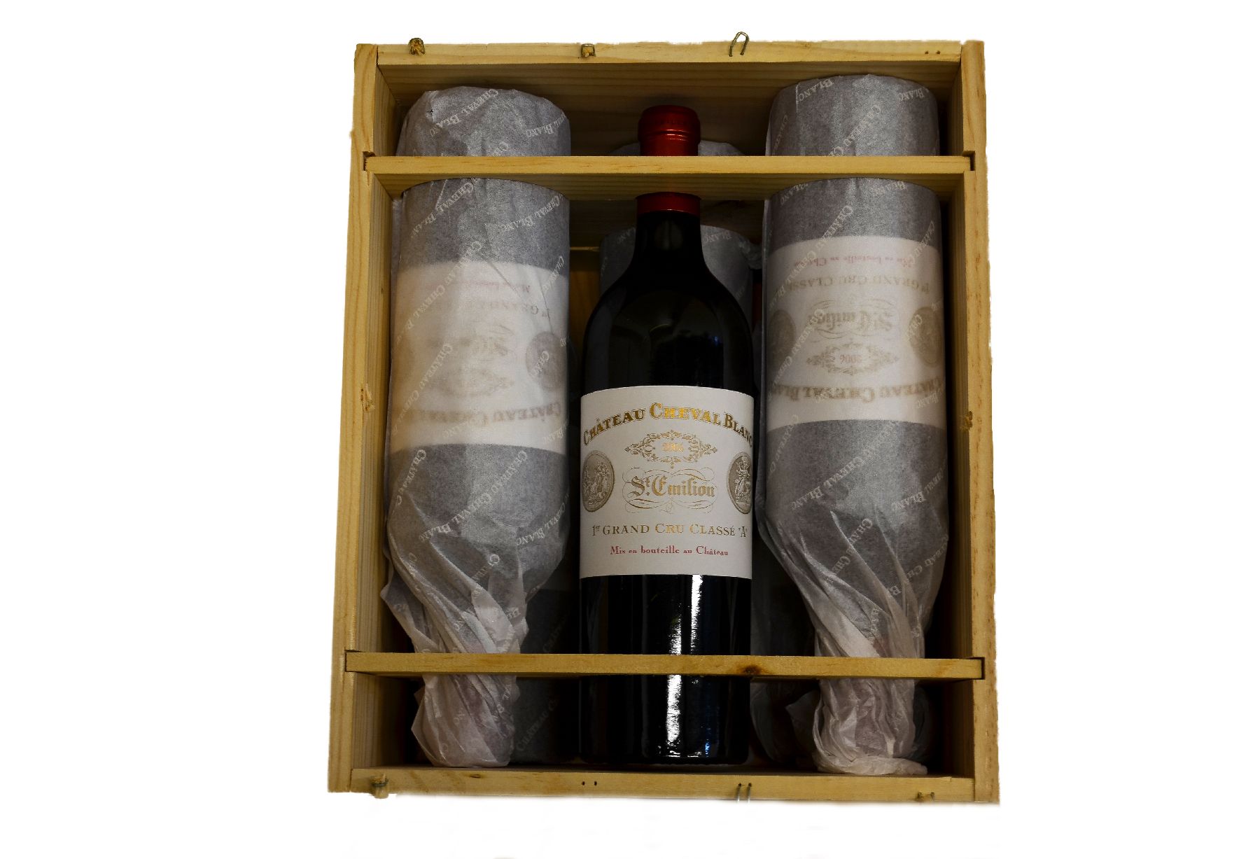 Detail b: 6 Flaschen 2006 Chateau Cheval Blanc, Saint-Emilion, 1er Grand Cru Classe "A", je 75 cl, 14 % Vol., Füllstände: je into ...