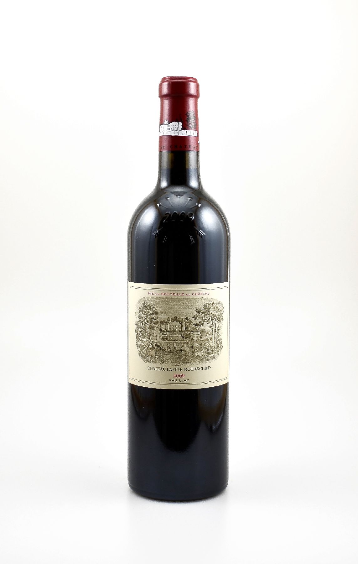1 Flasche 2009 Chateau Lafite Rothschild, Pauillac, Premier Grand Cru Classe, 75 cl, 13,5 % Vol., Füllstand: into neck, hervorragender ...