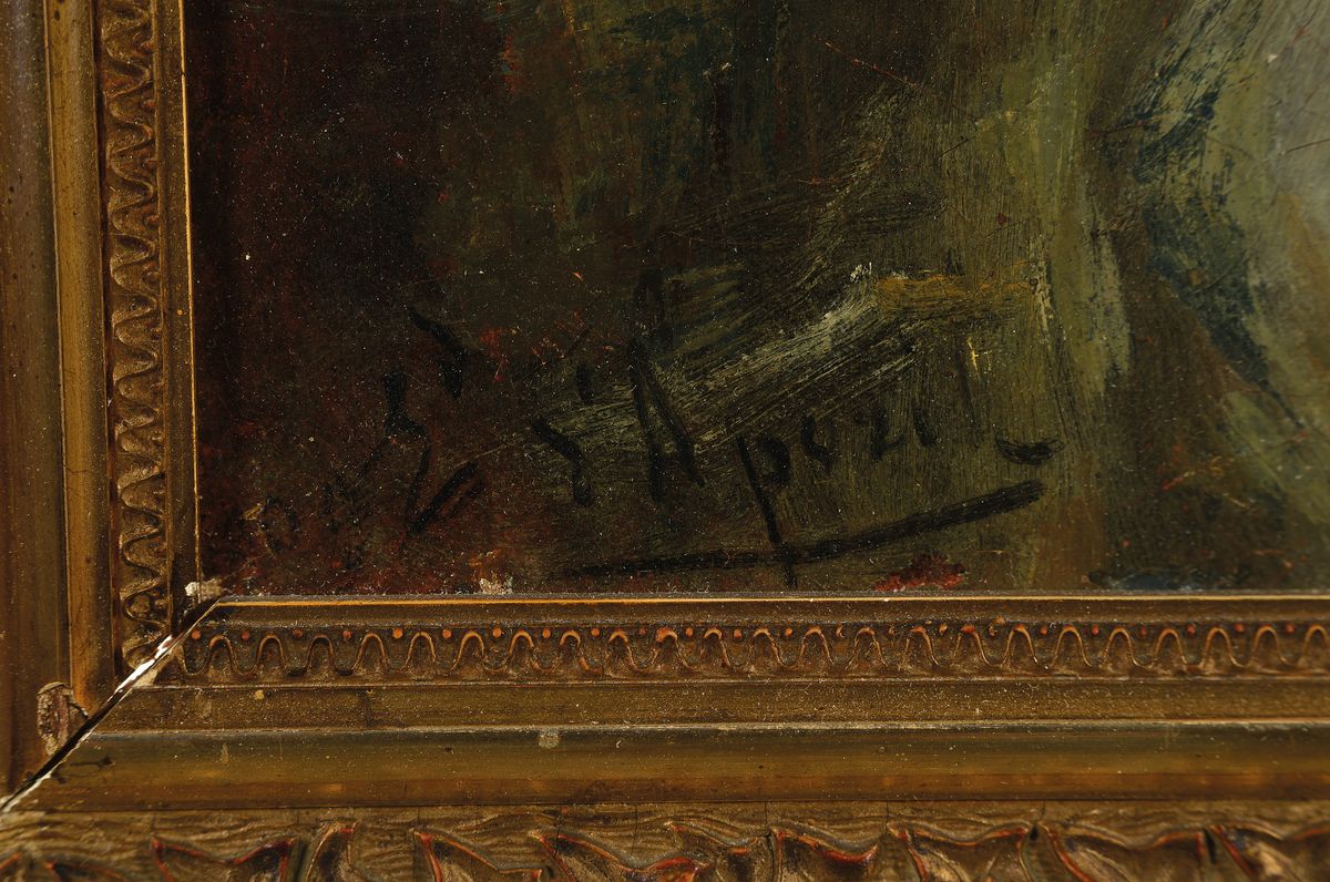 Detail a: Edouard d'Apvril, 1843 Grenoble - 1928, Genre- und Porträtmaler, ausgebildet an der Akademie von Grenoble und in Paris 1866, bekannter ...