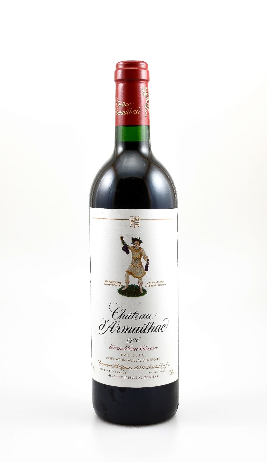 2 Flaschen 1996 Chateau d'Armailhac Baron Philippe de Rothschild, Pauillac, Grand Cru Classe, je ca. 75 cl, 12,5 % Vol., Füllstände: je ca. ...