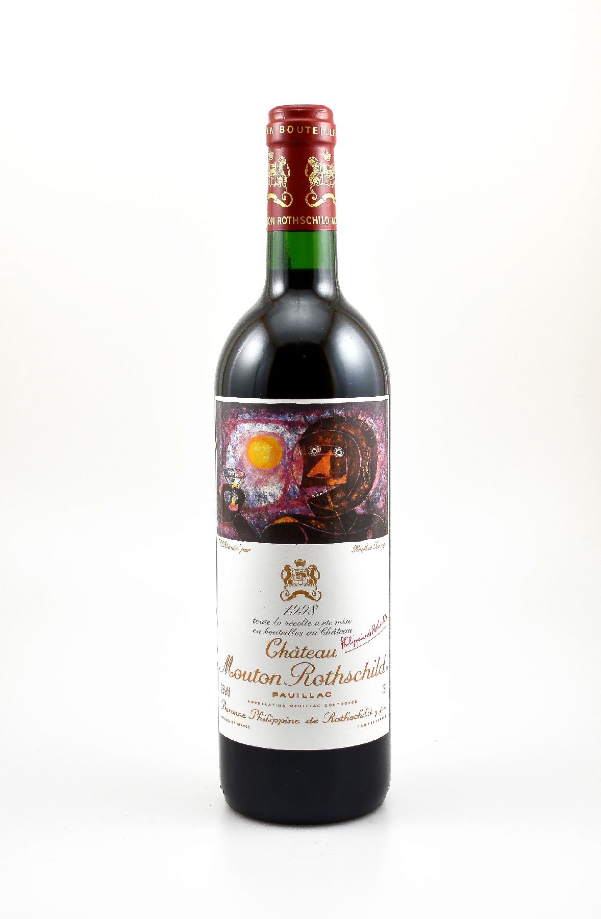 3 Flaschen 1998 Chateau Mouton Rothschild, Pauillac, Premier Grand Cru Classe, je ca. 75 cl, 12,5 % Vol., Füllstände: je into neck, hervorragende ...