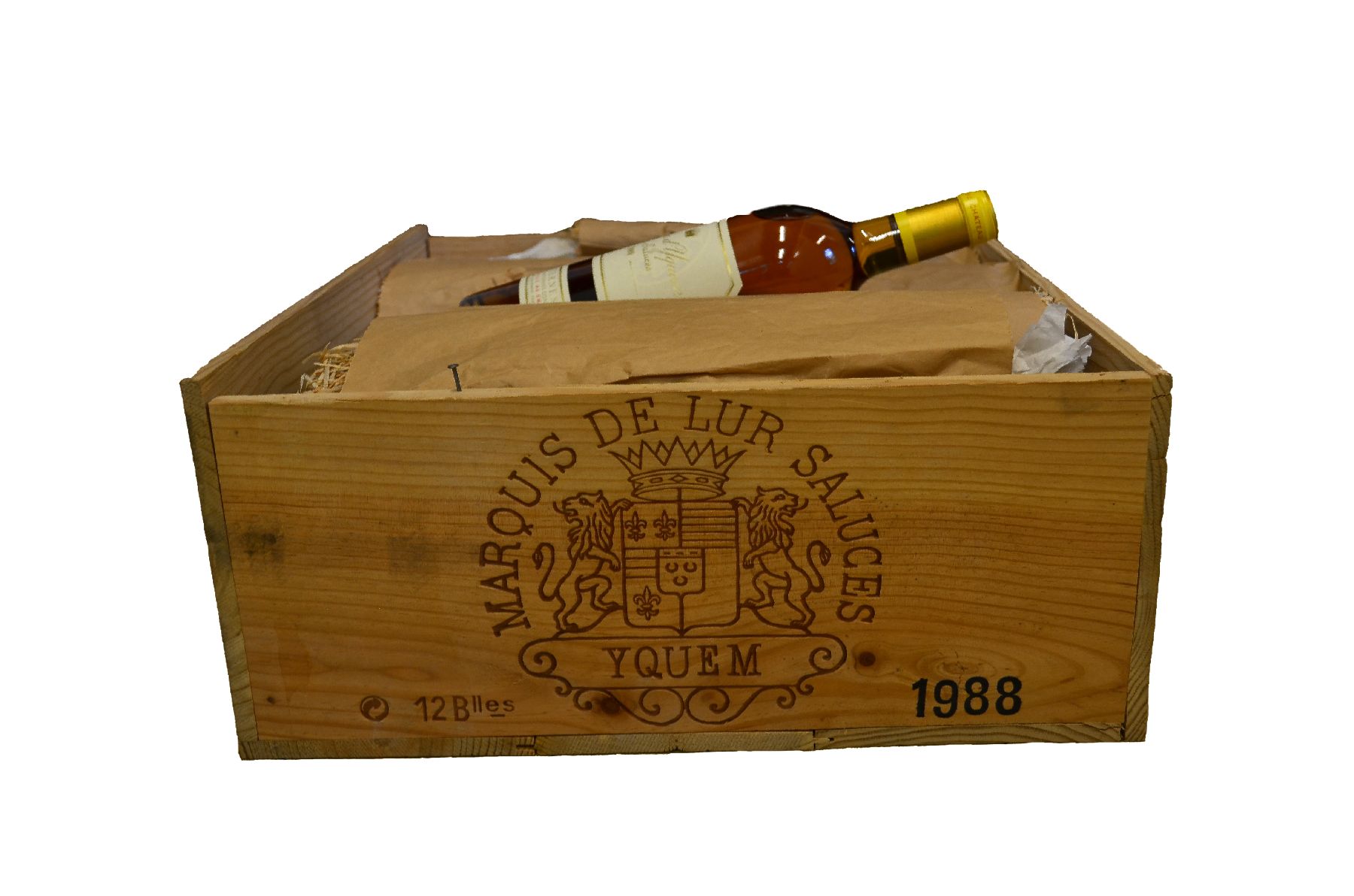 Detail a: 12 Flaschen 1988 Chateau d'Yquem, Sauternes, 1er Cru Superieur, je 75 cl, 13,5 % Vol., Füllstände: je into neck, hervorragende ...