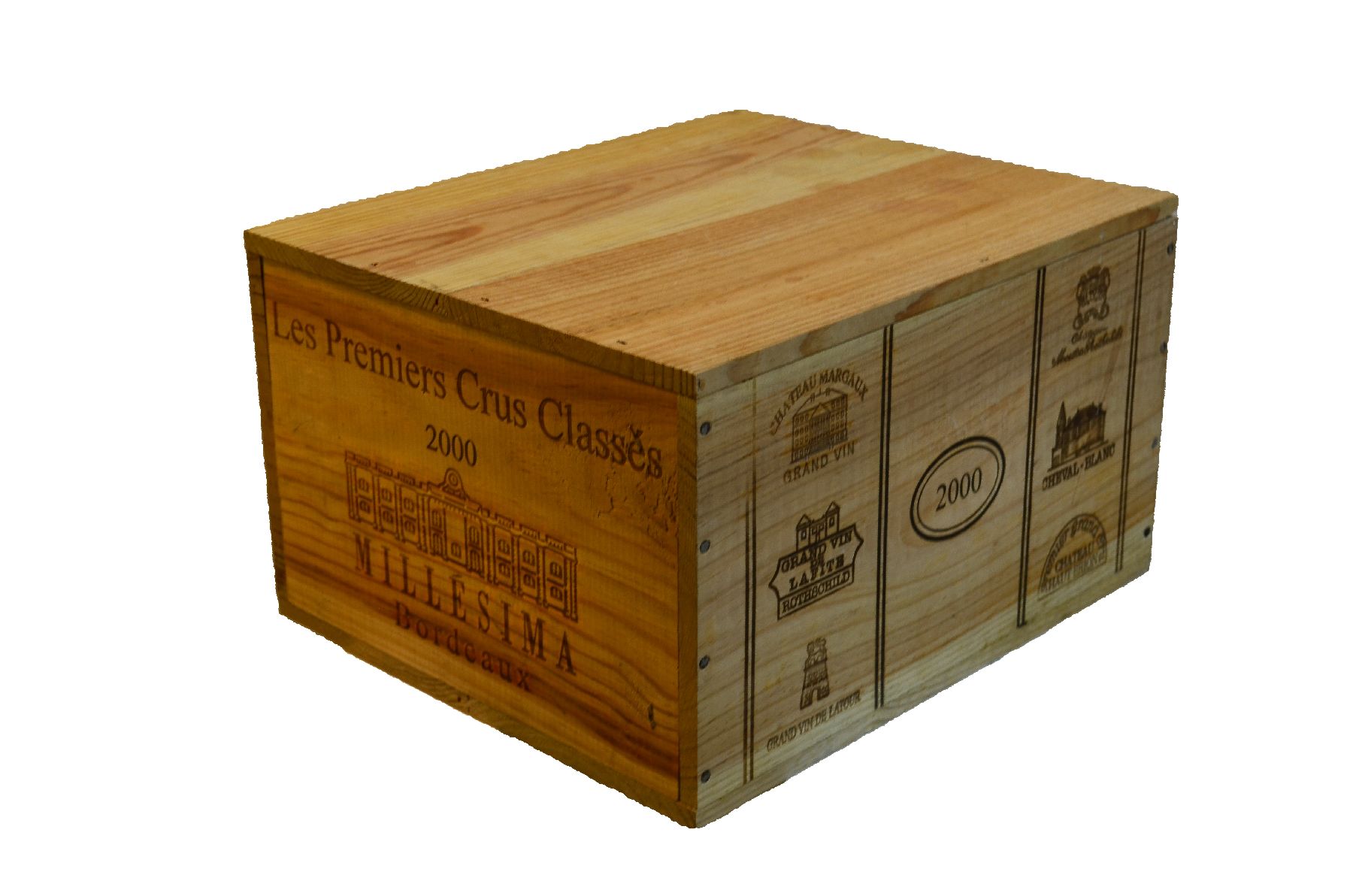 1 2000er orig. verschlossene 6er Holzkiste "Les Premiers Crus Classes", Chateau Margaux, Margaux, 75 cl, 13 % Vol., Parker 99/100, R. ...