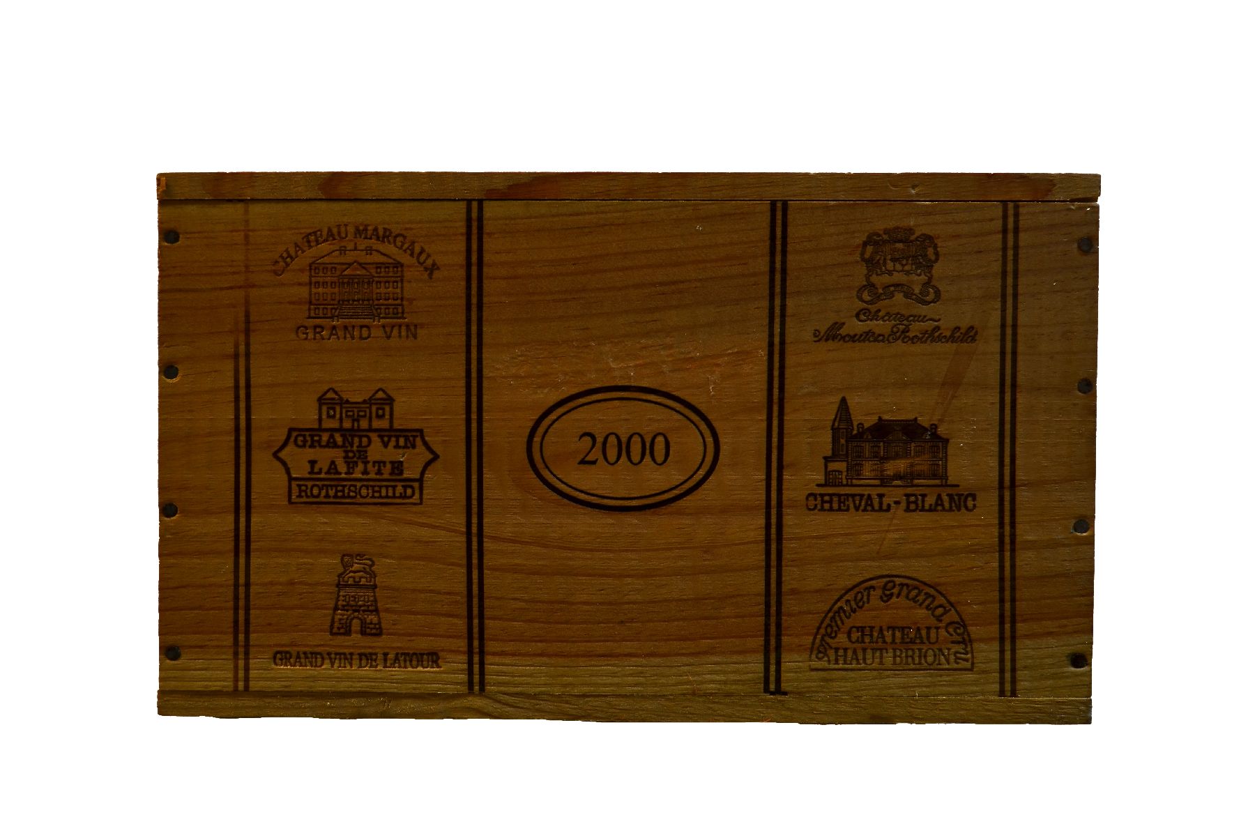 Detail c: 1 2000er orig. verschlossene 6er Holzkiste "Les Premiers Crus Classes", Chateau Margaux, Margaux, 75 cl, 13 % Vol., Parker 99/100, R. ...