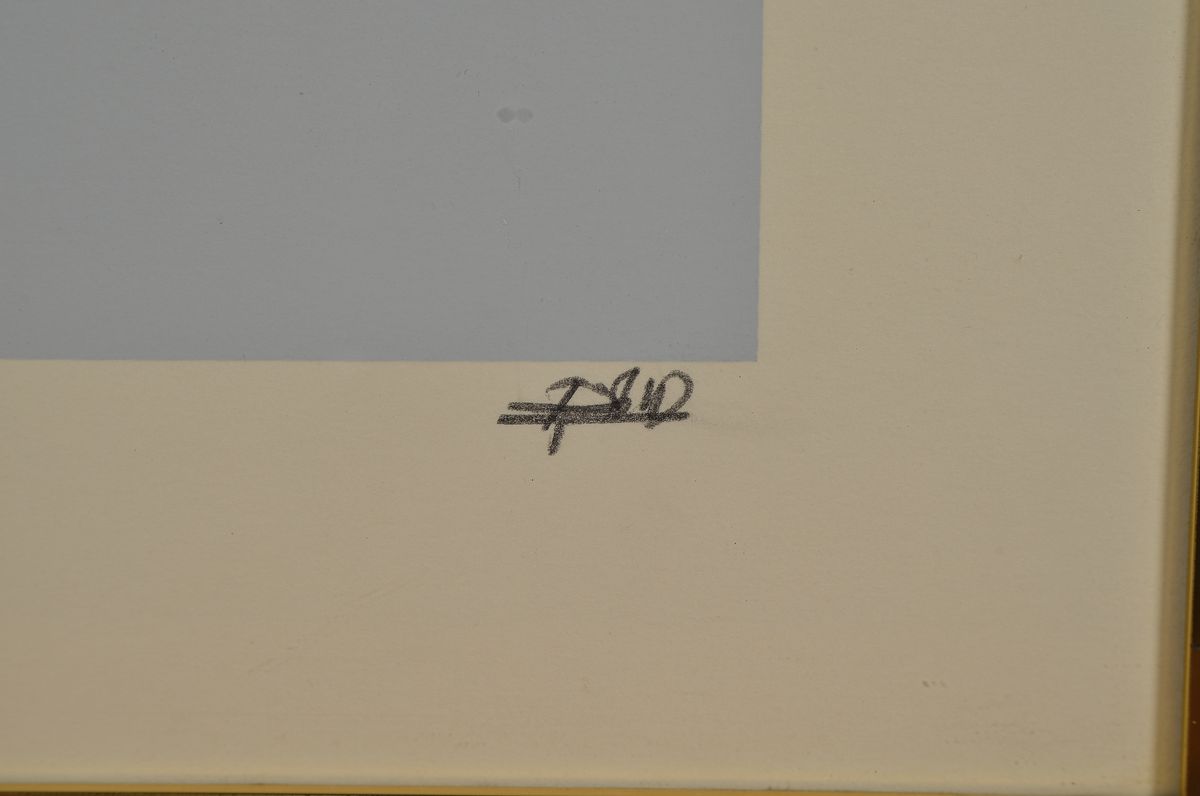 Detail l: Giuseppe Guidotti, geb. 1929, Ohne Titel, Farblithographie, handsigniert, num. 26/100, ca. 59x39cm, u.Gl., R. ca. 70x50cm, R.