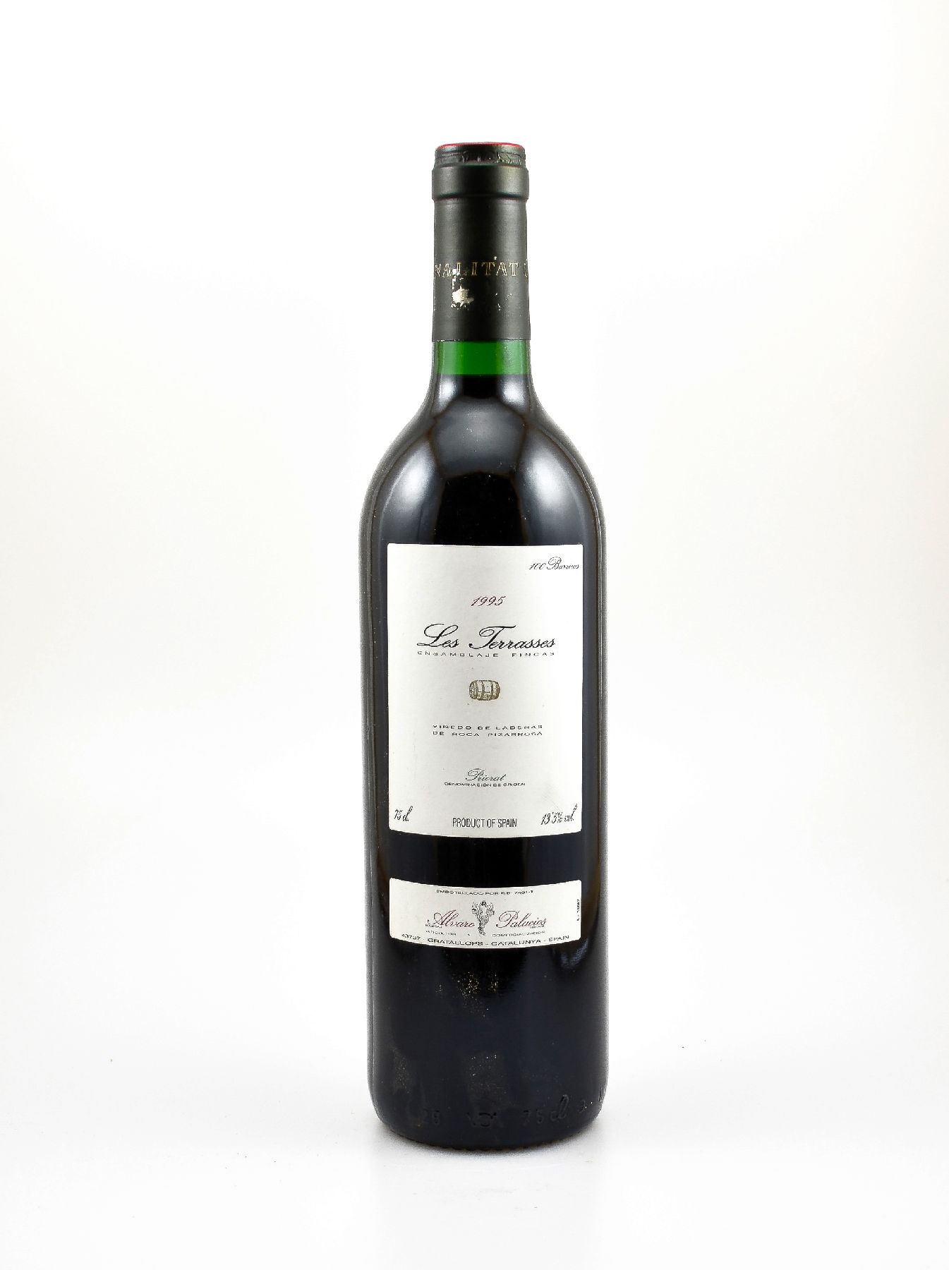 3 Flaschen 1995 Alvaro Palacios Les Terrasses , Priorat, je ca. 75 cl, 13,5 % Vol., Füllstände: je into neck, gute Erhaltungszustände, ...
