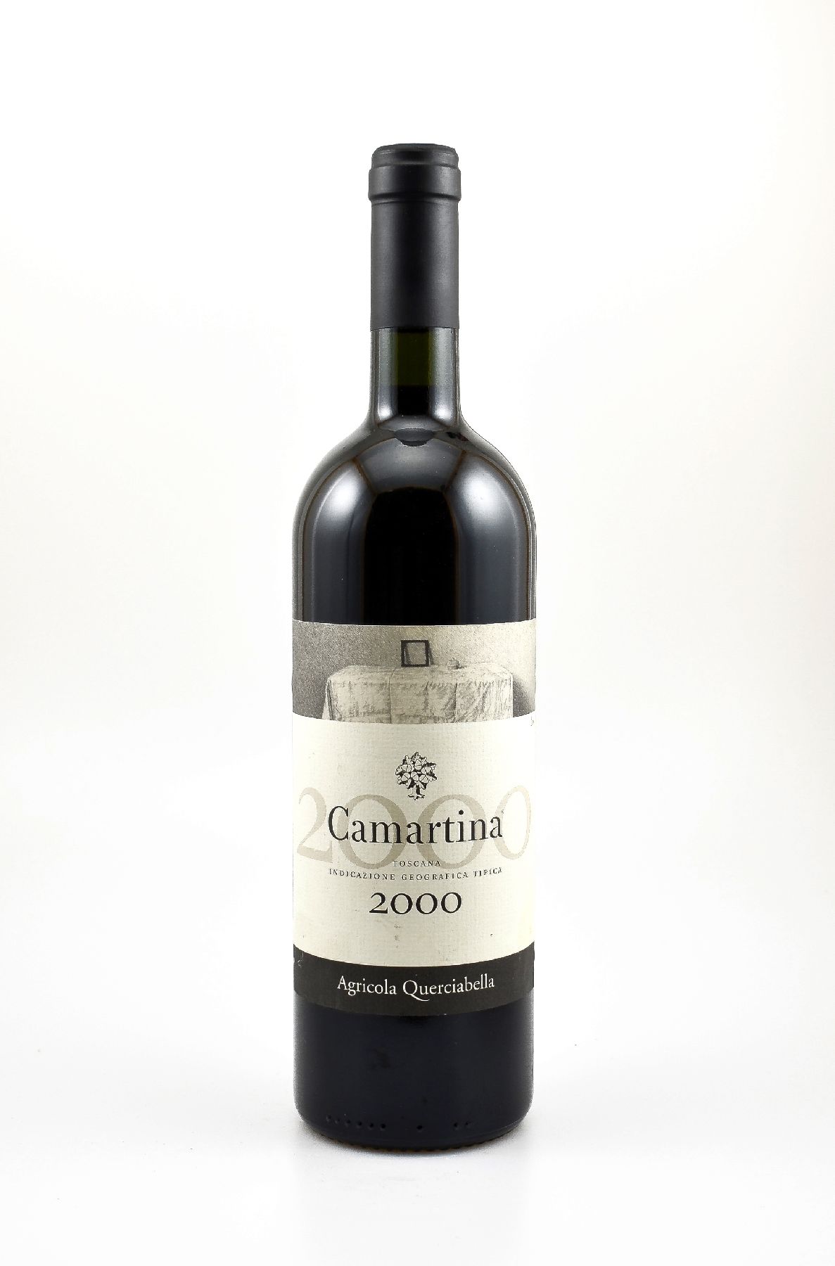 1 Flasche 2000er Camartina, Agricola Querciabella, Greve, Toscana, ca. 75 cl, 14 % Vol., Füllstand: ca. into neck, sehr guter Erhaltungszustand, ...
