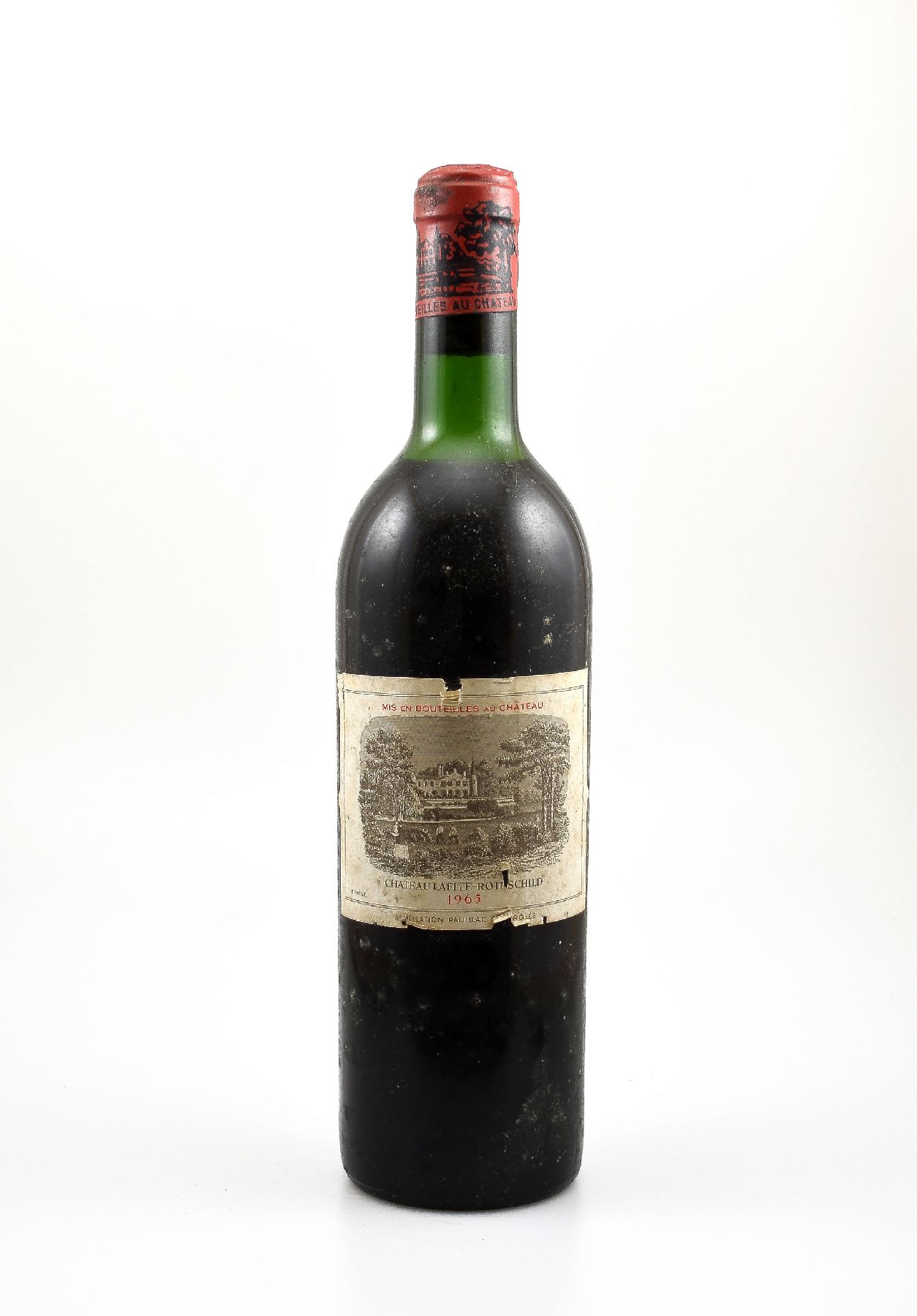 1 Flasche 1965 Chateau Lafite Rothschild, Pauillac, Premier Grand Cru Classe, Füllstand: ca. top shoulder, Etikett l. besch., unverkostet, ...