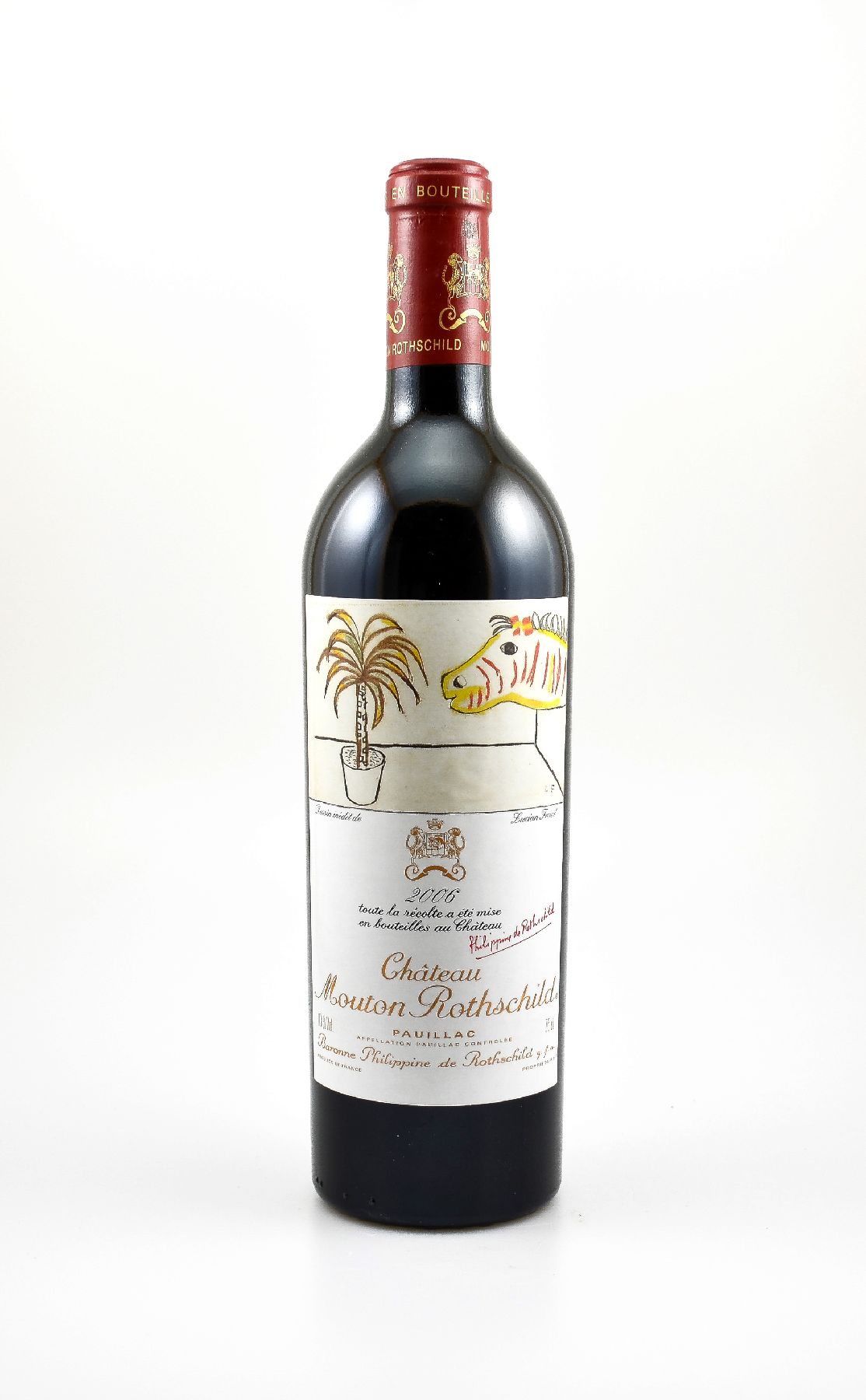 6 Flaschen 2006 Chateau Mouton Rothschild, Pauillac, Premier Grand Cru Classe, je 75 cl, 13 % Vol., Füllstände: je into neck, hervorragende ...