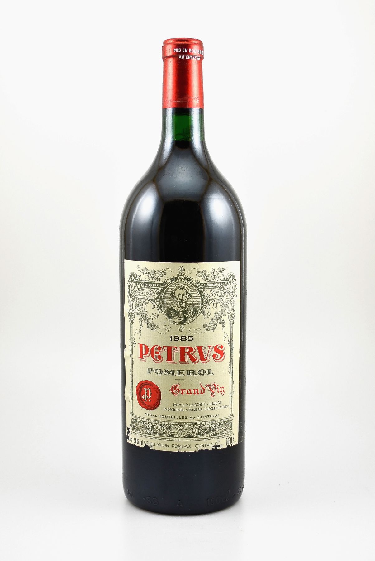 1 Magnumflasche 1985 Petrus, Pomerol, 12,6 % Vol., ca. 150 cl, Füllstand: ca. into neck, hervorragender Erhaltungszustand, Kopie des Kaufbeleges vom ...