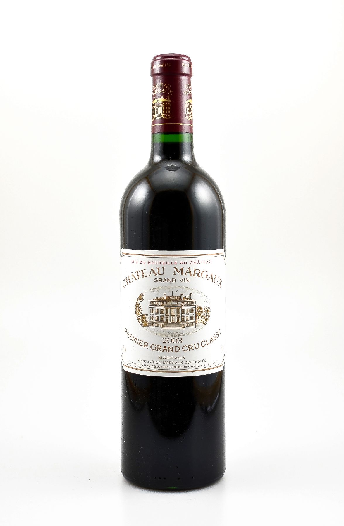1 Flasche 2003 Chateau Margaux, Margaux, Premier Grand Cru Classe, 75 cl, 13 % Vol., Füllstand: into neck, hervorragender Erhaltungszustand, ...