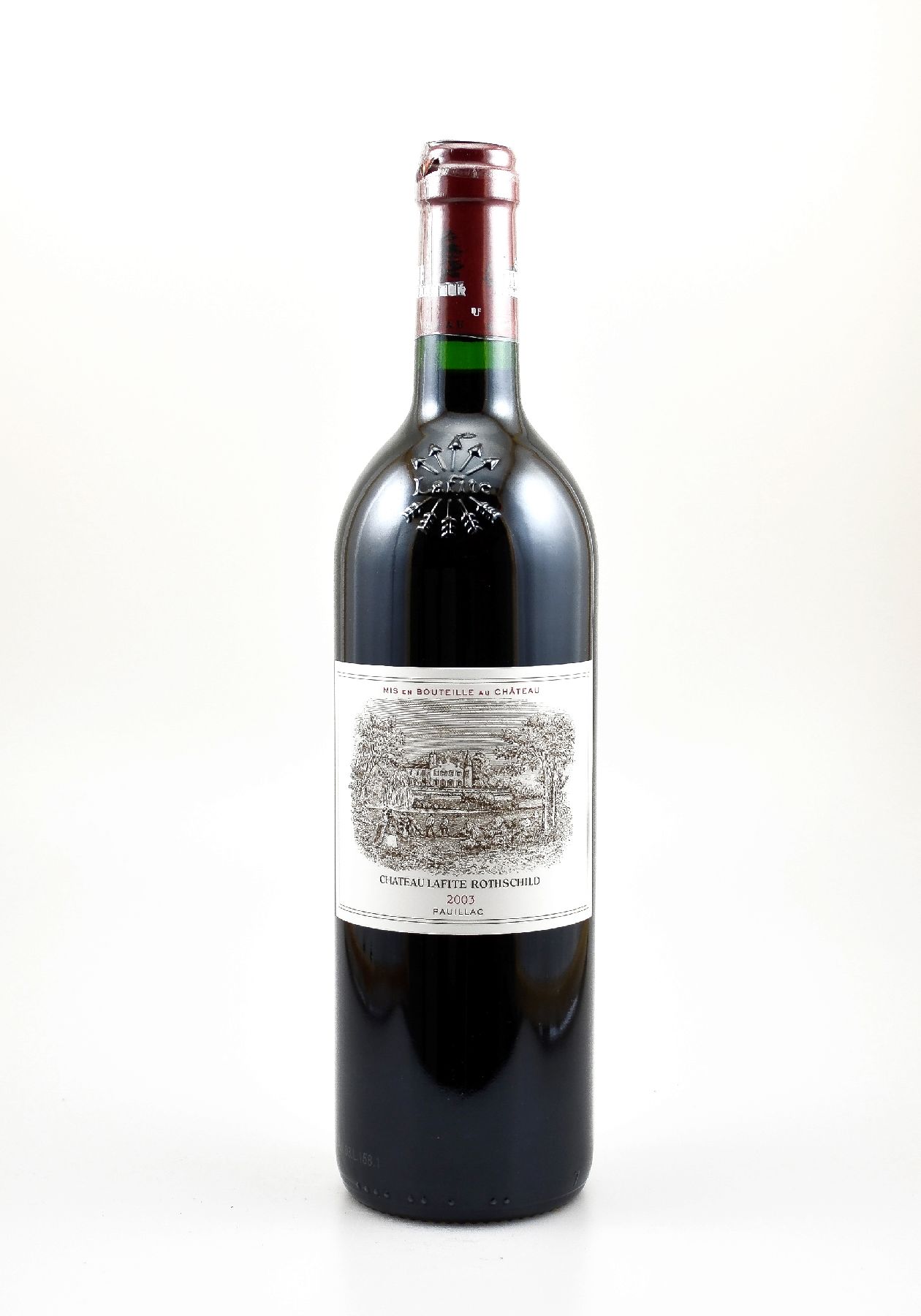 1 Flasche 2003 Chateau Lafite Rothschild, Pauillac, Premier Grand Cru Classe, 75 cl, 12,5 % Vol., Füllstand: into neck, hervorragender ...