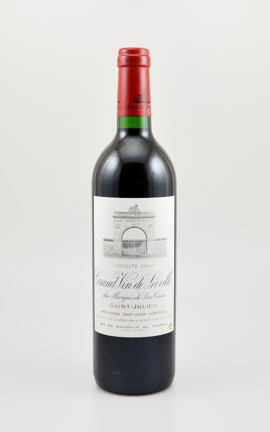1 Flasche 2000er Chateau Leoville-Las Cases, Saint-Julien, ca. 75 cl, 13 % Vol., Füllstand: ca. into neck, hervorragender Erhaltungszustand, ...