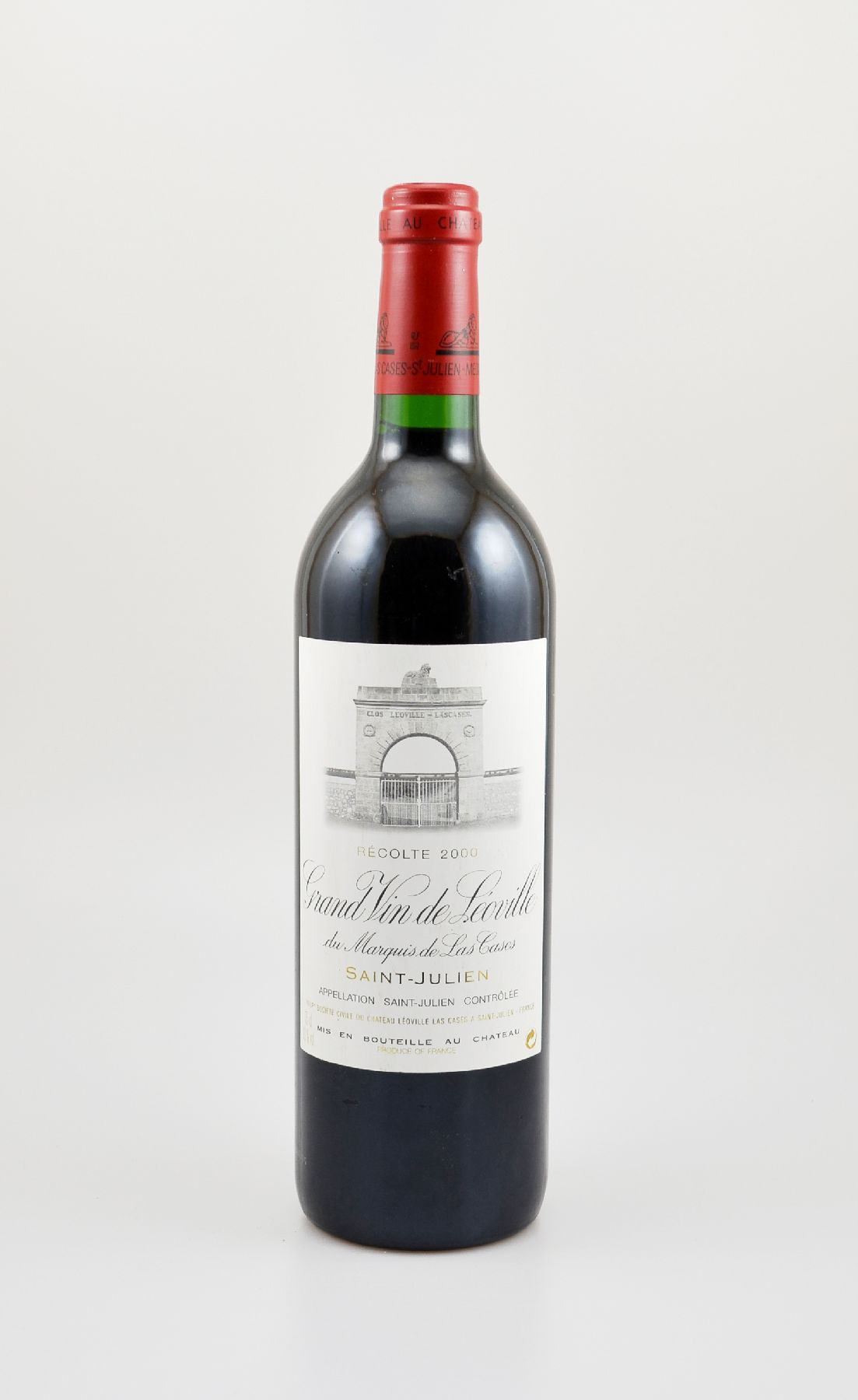 1 Flasche 2000er Chateau Leoville-Las Cases, Saint-Julien, ca. 75 cl, 13 % Vol., Füllstand: ca. into neck, hervorragender Erhaltungszustand, ...