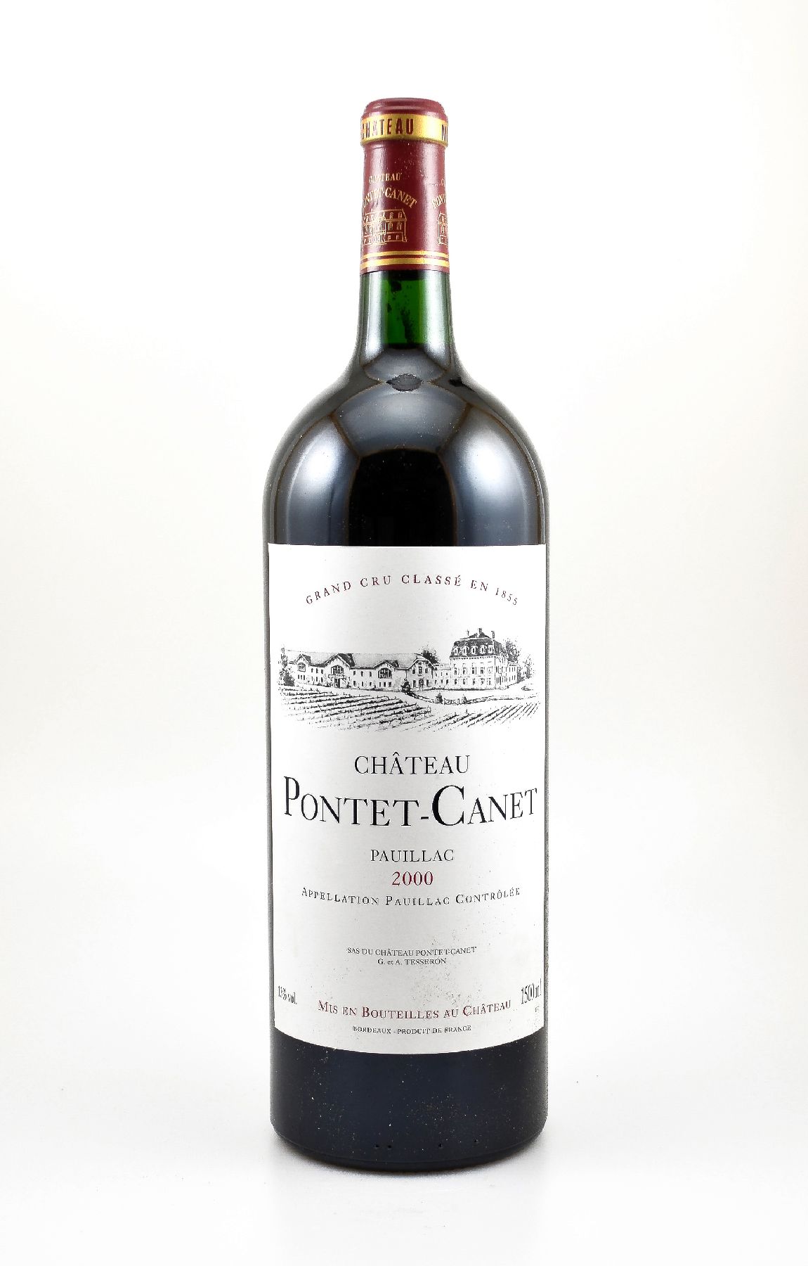 1 Magnumflasche 2000er Chateau Pontet-Canet, , Pauillac, Grand Cru Classe, ca. 150 cl, 13 % Vol., Füllstand: ca. into neck, hervorragend er ...
