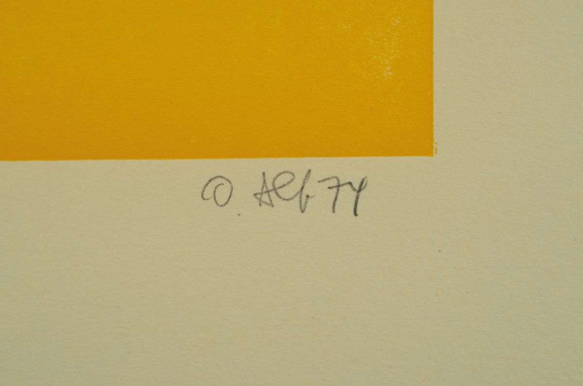 Detail c: Otmar Alt, geboren 1940, 3 Farbserigraphien,sign. und dat. (19)74, num. 131/240, 42/200 u. 131/200, alle unter Glas gerahmt, Rahmen je ca. 61x51 cm, ...