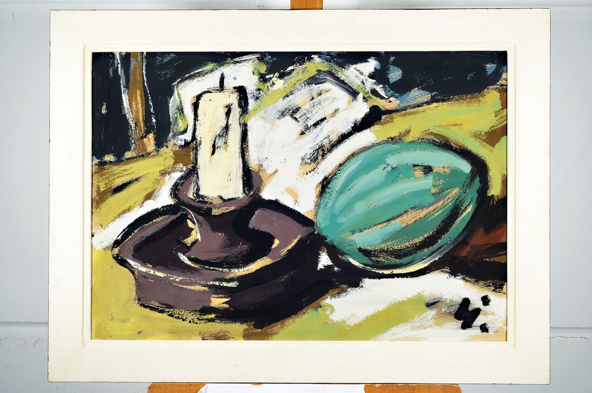 Detail k: Heinrich Arrigo Florian Wittler, 1918-1979, Stillleben, Öl/Hartfaserplatte, monogr., ca. 48x68cm/58x79cm, R.