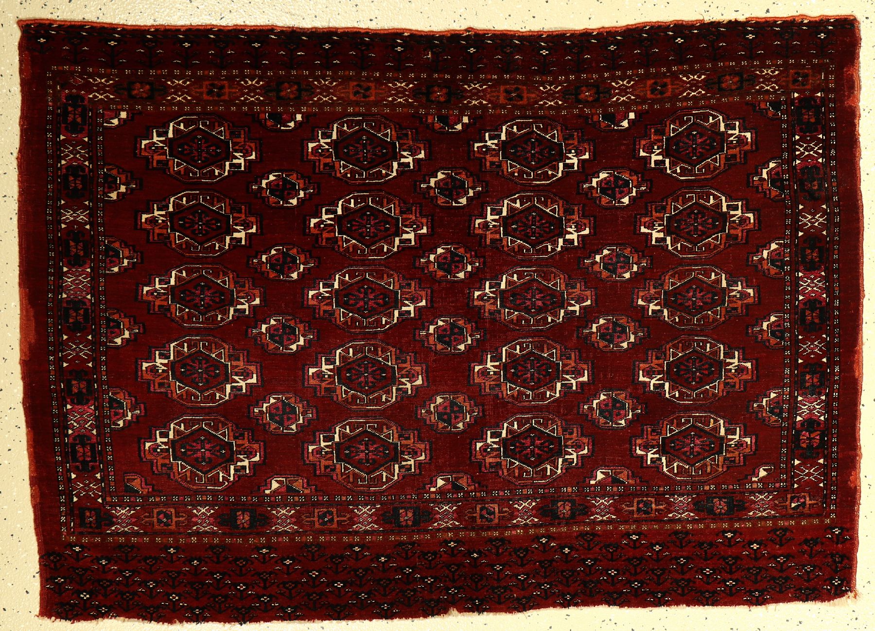 Saryk Tschowal, Turkmenistan, 19 Jhd, Wolle auf Wolle, ca. 131 x 95 cm, EHZ: 4