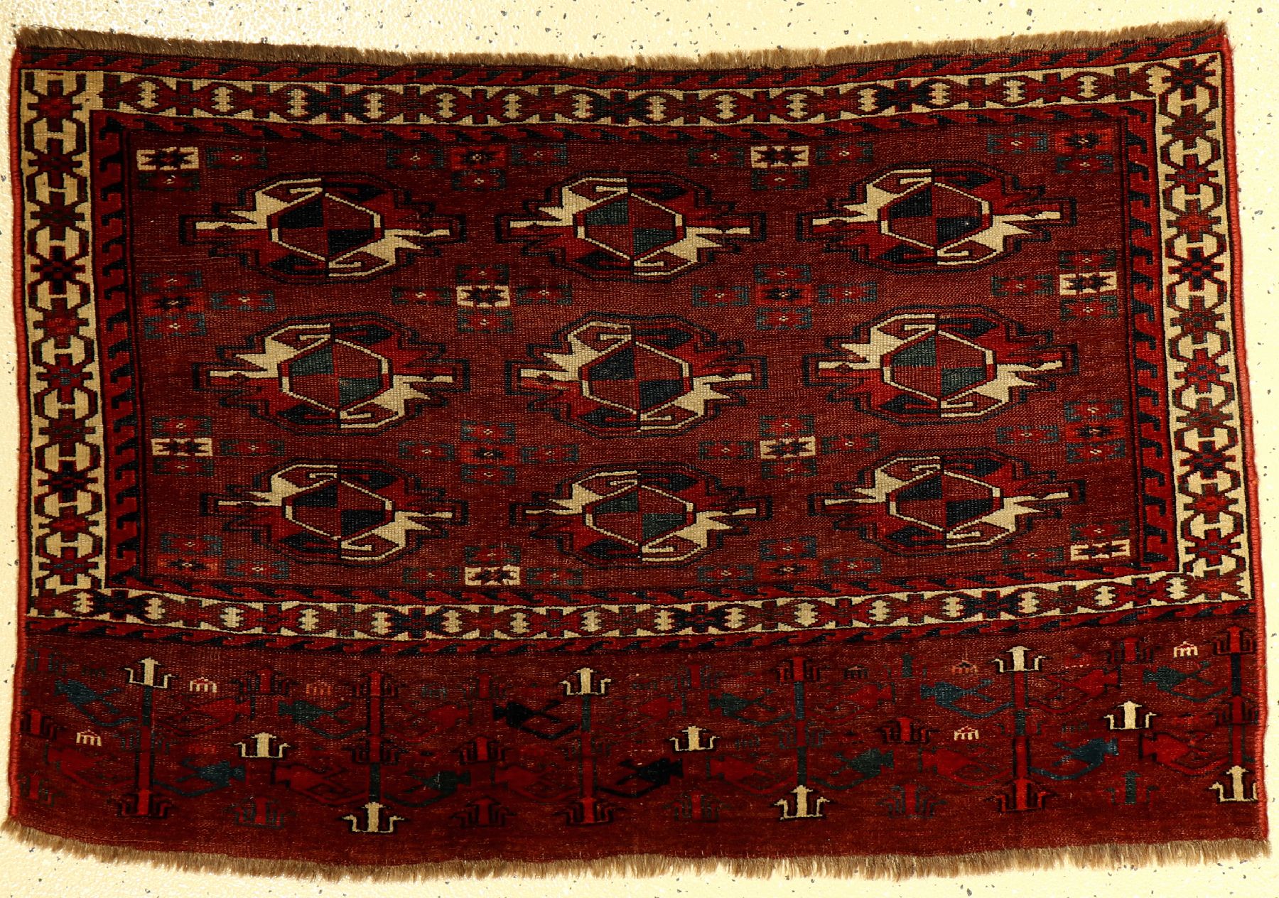 Karadashli Tschowal, Turkmenistan, 19. Jhd,Wolle auf Wolle, ca. 106 x 70 cm, EHZ: 4