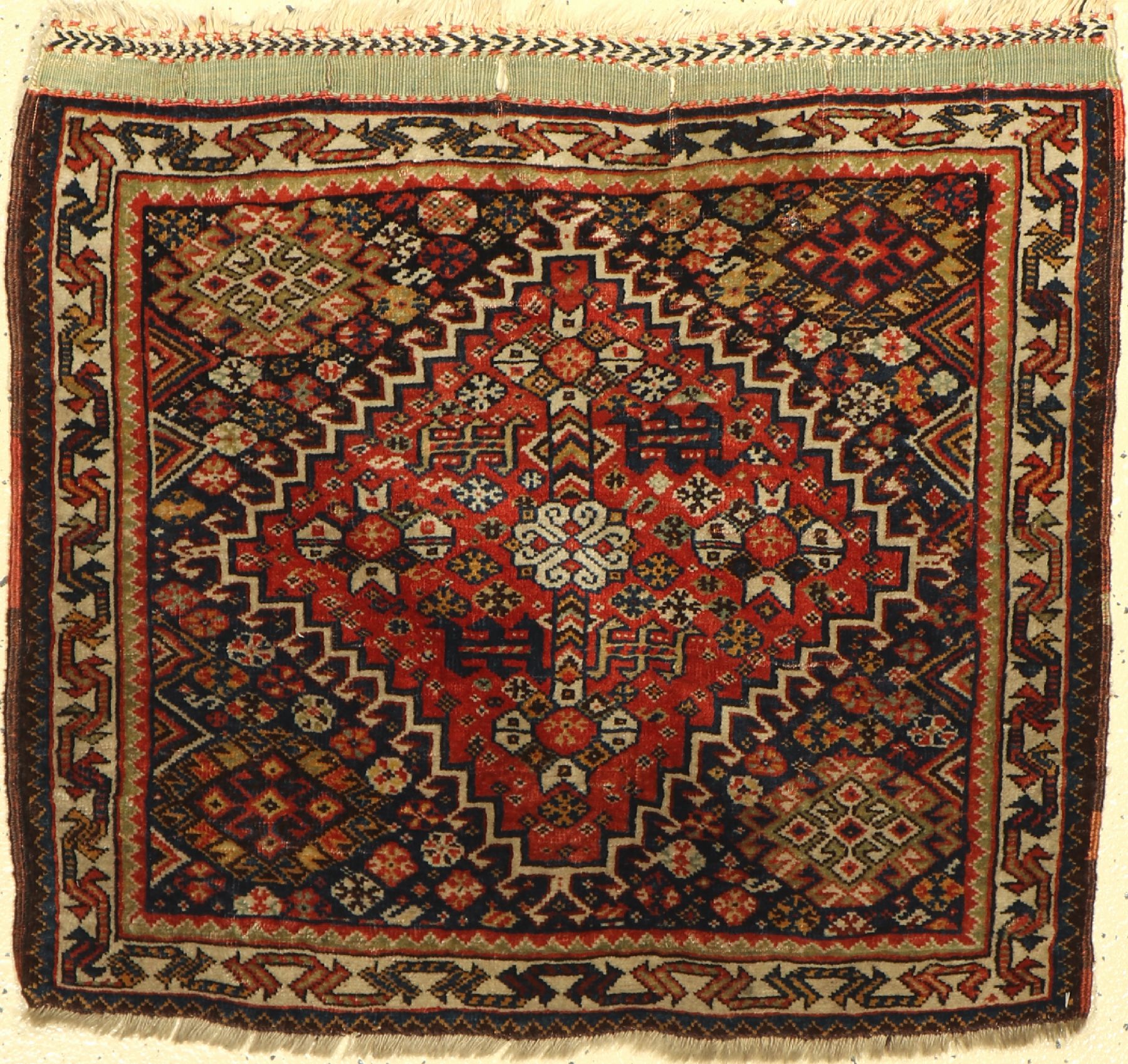 Gashgai Taschen Front, Persien, ende 19 Jhd, Wolle auf Wolle, ca. 67 x 60 cm, EHZ: 2