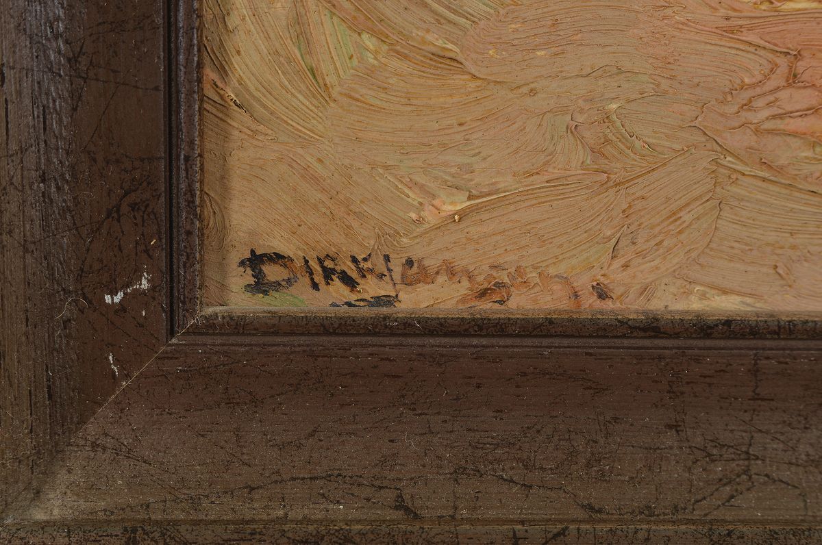 Detail a: Dirk Jansen, 1878 Den Haag-1952 Marokko, spielende Berberjungen, Öl/Holz, links unten signiert, ca. 30x40cm/45x55 cm, R.