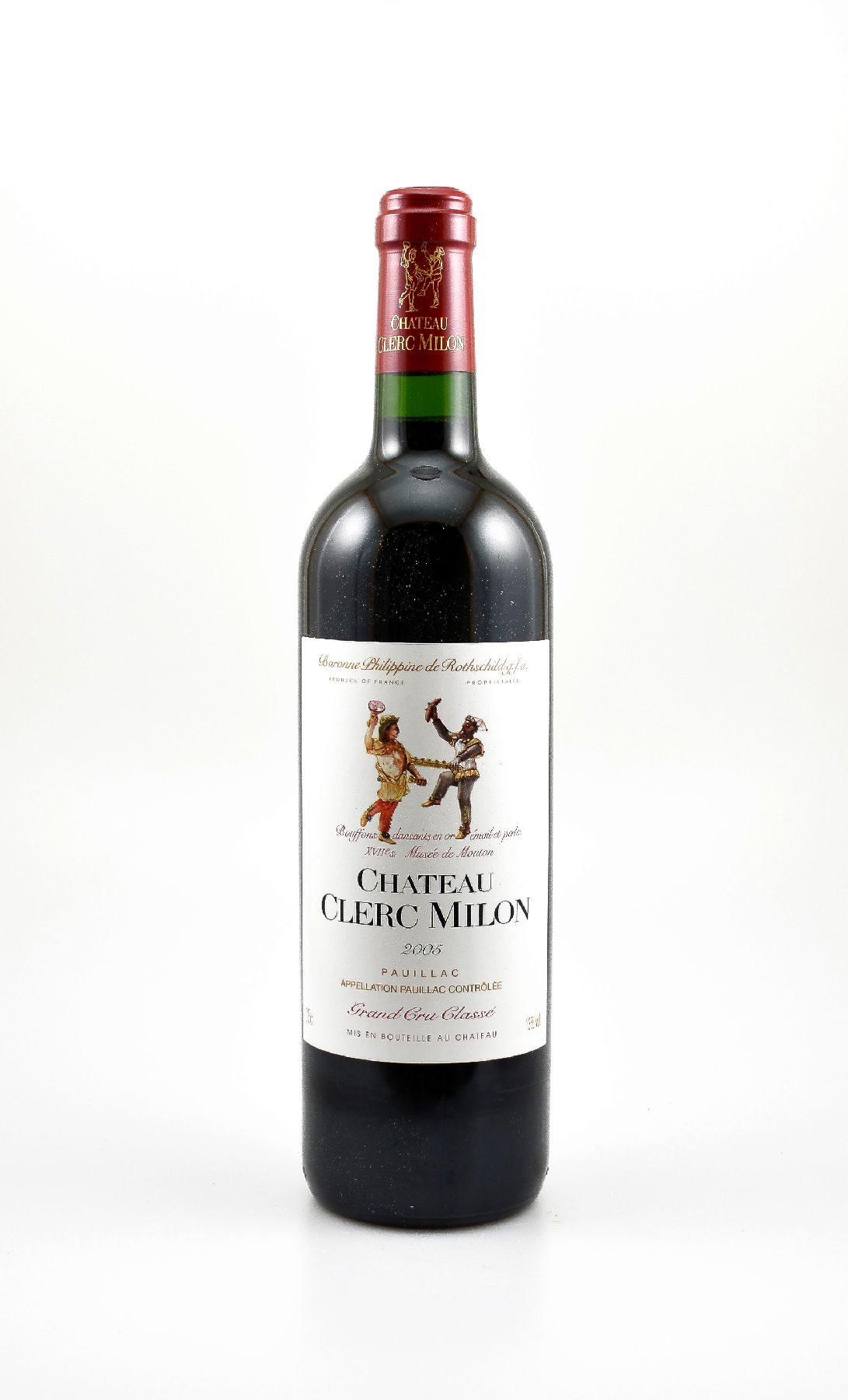 12 Flaschen 2005 Chateau Clerc Milon, Pauillac, Grand Cru Classe, je ca. 75 cl, 13 % Vol., Füllstände: je into neck, hervorragende ...