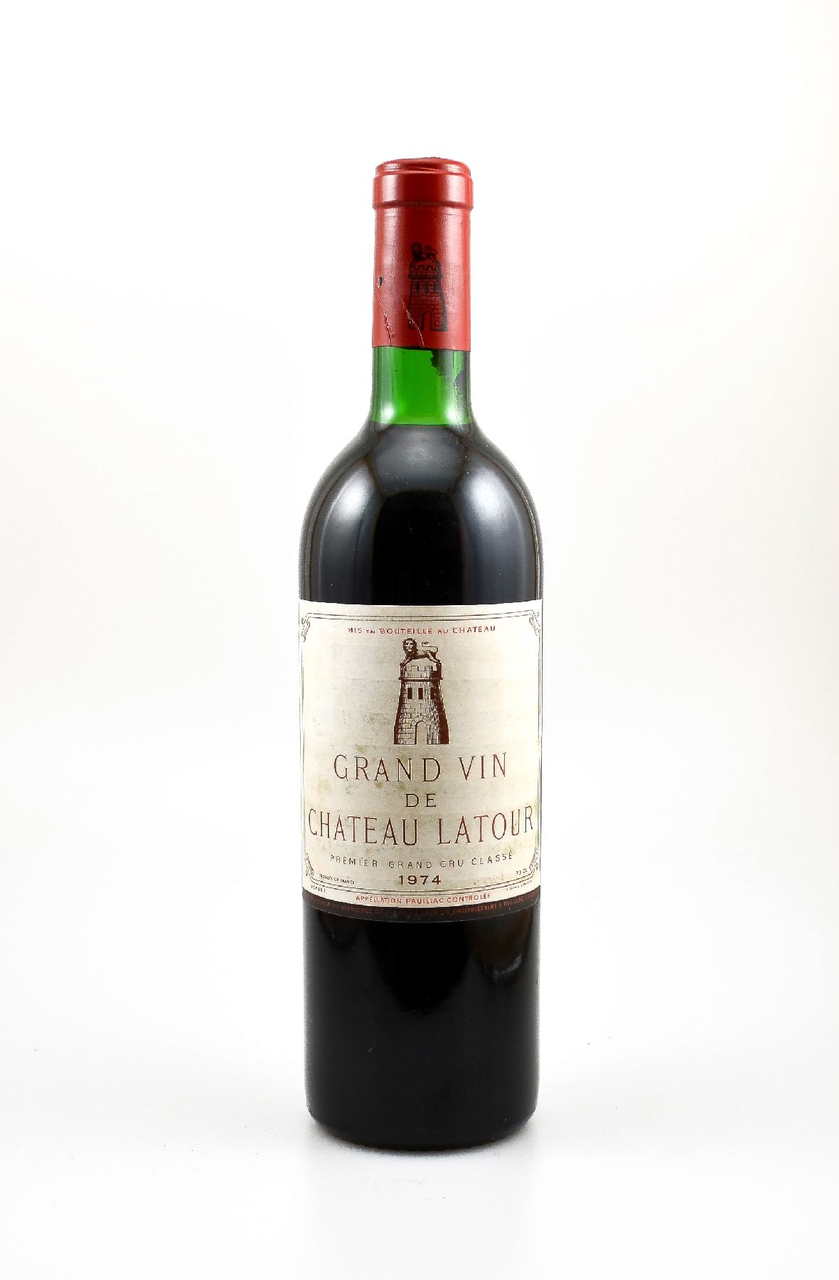 1 Flasche 1974 Chateau Latour, Pauillac, Premier Grand Cru Classe, ca. 73 cl,Füllstand: ca. top shoulder, Etikett l. beschmutzt, unverkostet, ...