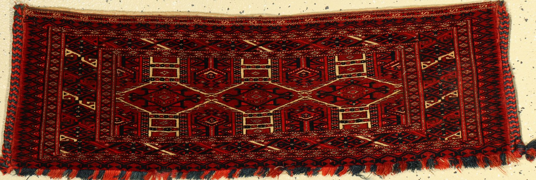 Sehr feine Tekke Torba antik, Turkmenistan,um 1900, Wolle auf Wolle, ca. 95 x 31 cm, EHZ:2-3