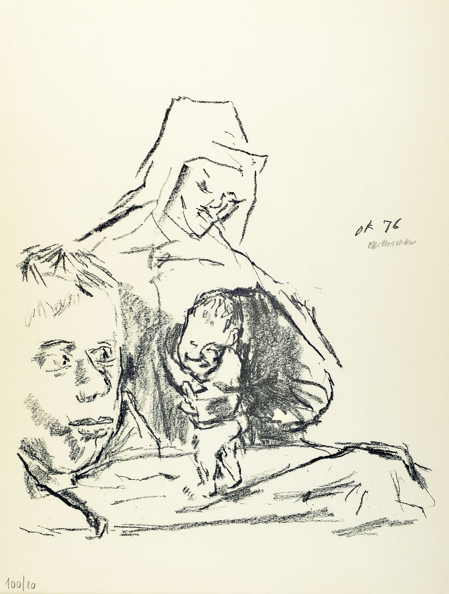 Oskar Kokoschka, 1886-1980, Lithographie, handsigniert, num. 100/10, datiert 76, ca. 63x48cm, u.Gl., R.