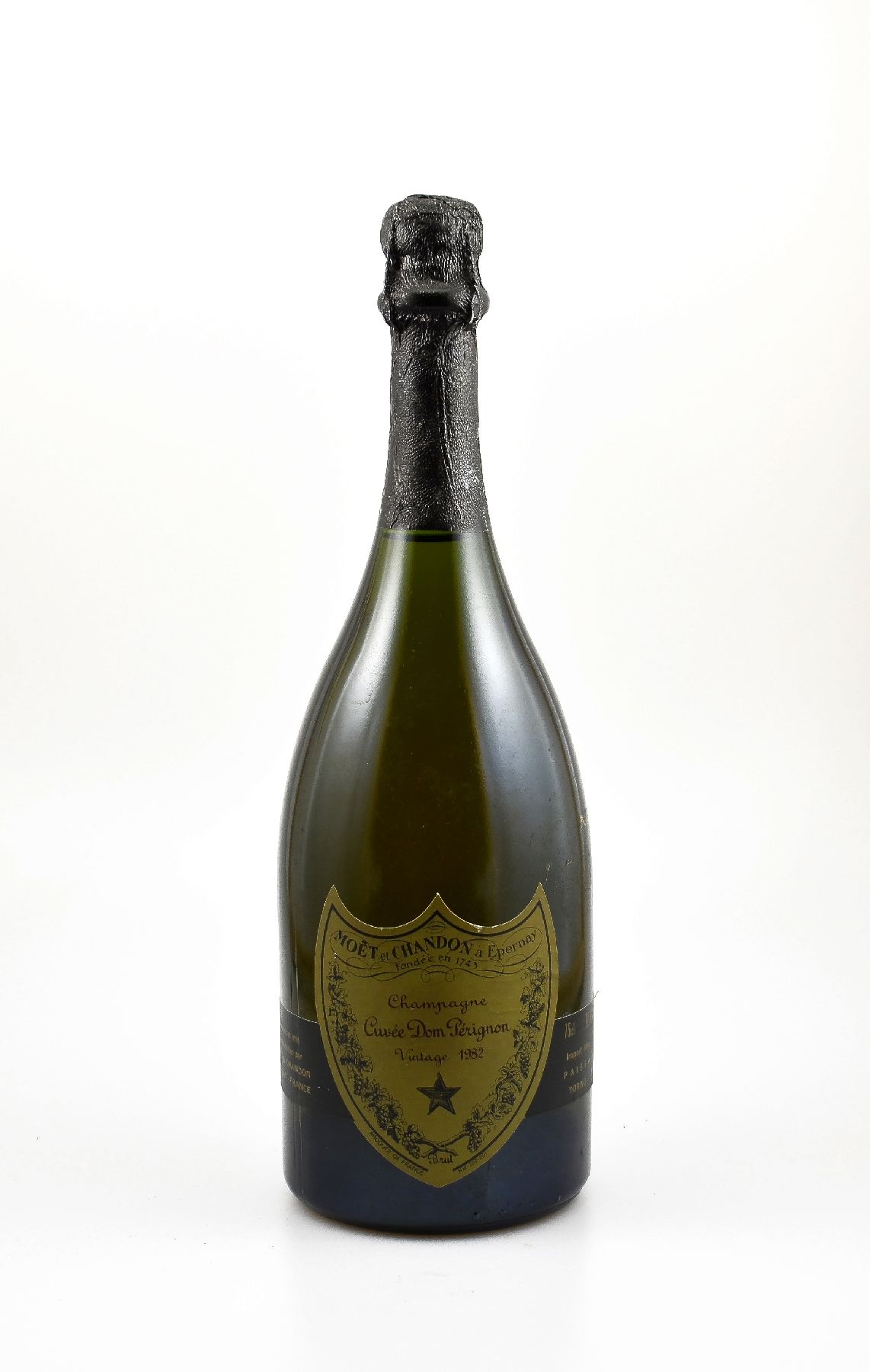 1 Flasche 1982 Dom Perignon, Champagne, Brut, ca. 75 cl, 12,5 % Vol., Abstand zwischen Flaschenboden und Champagner:ca. 1,5 cm, guter ...