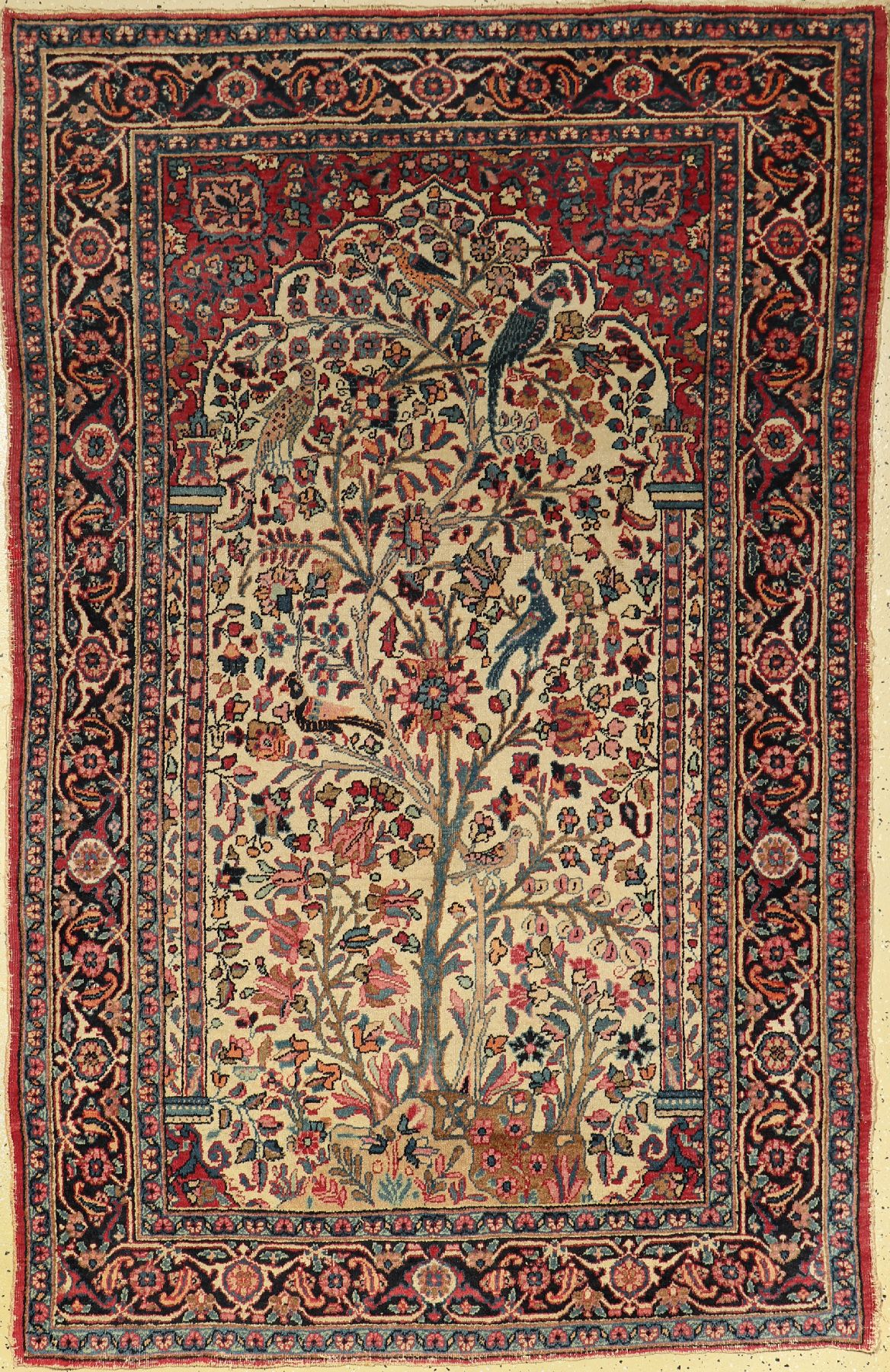 Mesched "Lebensbaum" alt, Persien, um 1930,Wolle auf Baumwolle, ca. 200 x 128 cm, EHZ: 3-4