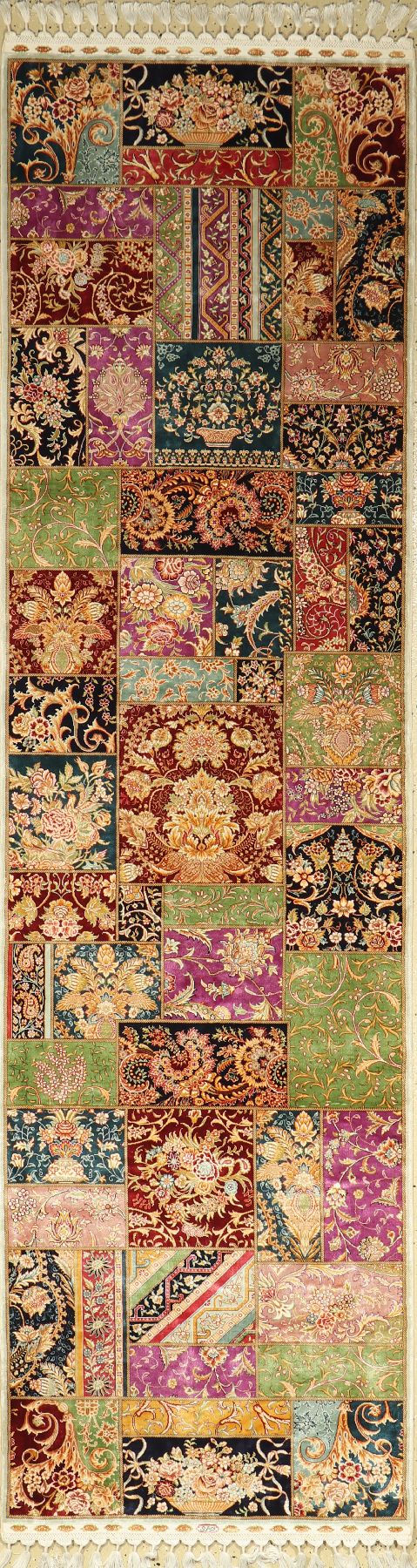 Hereke China Seide,40 Jahre, reine Naturseide , ca. 280 x 78 cm, EHZ: 2
