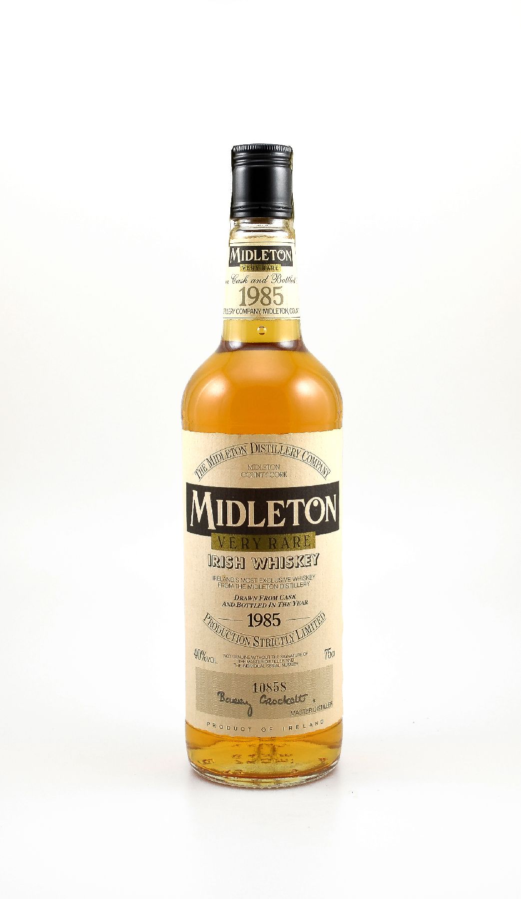 1 Flasche 1985 Midleton Very Rare Irish Whisky, distilled at The Midleton Distillery, 75 cl, 40 % Vol., hervorragender Erhaltungszustand, ...