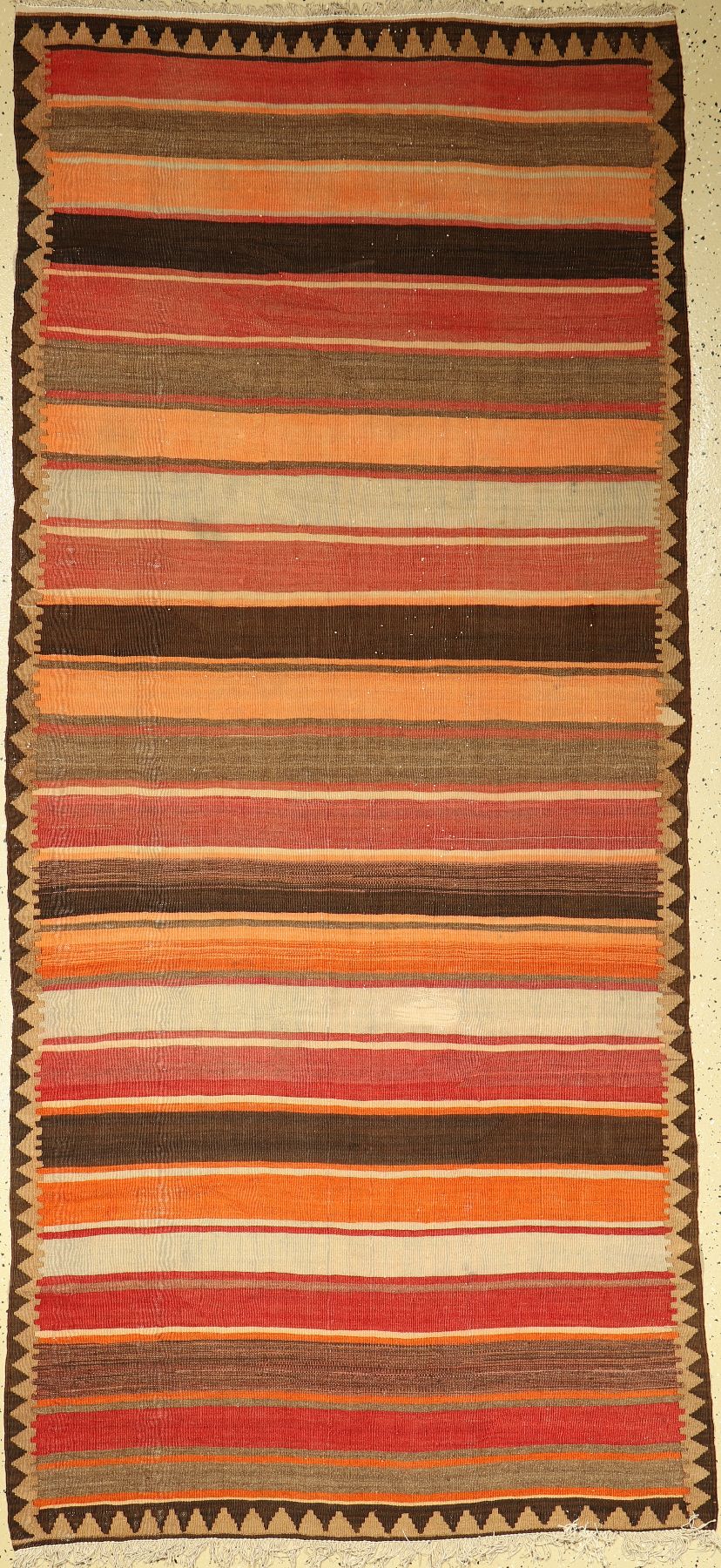 Nordwestpersischer Kelim alt, Persien, um 1930, Wolle auf Wolle, ca. 253 x 116 cm, EHZ: 2-3