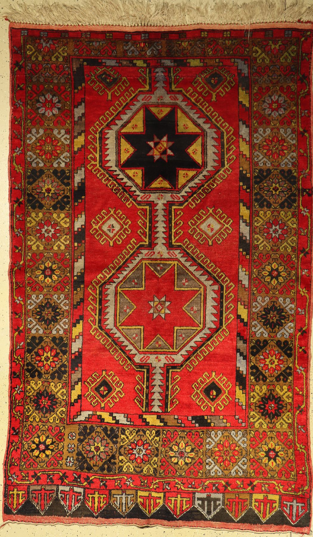 Anatol alt (Stern Muster), Türkei, ca. 70 Jahre, Wolle auf Wolle, ca. 270 x 165 cm, EHZ:3