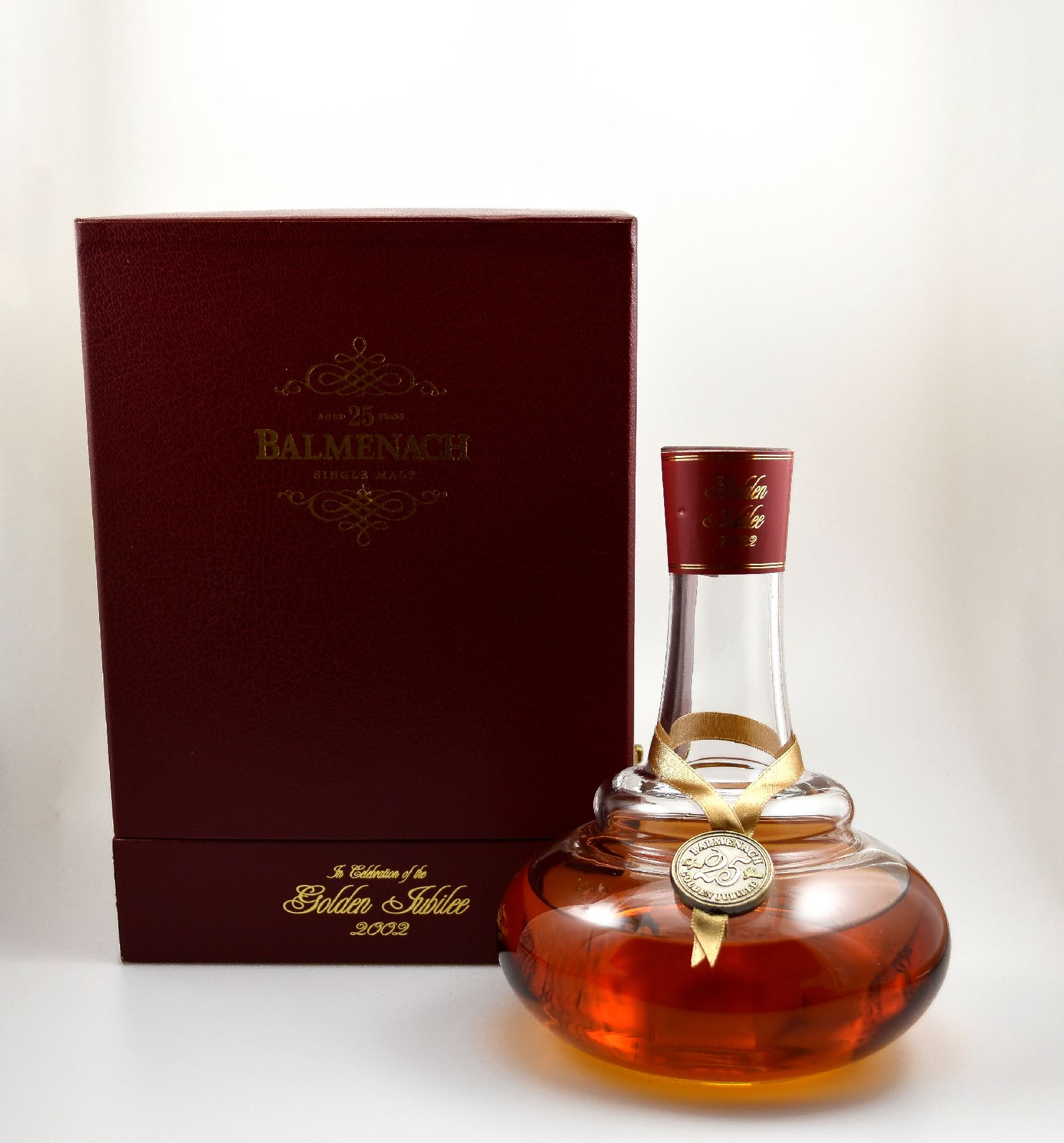 Detail a: 1 Flasche 1977 Balmenach Single Highland Malt Scotch Whisky, 25 Years Old, Golden Jubilee der Thronbesteigung von Queen Elizabeth II, ca. 70 cl, 58 % ...