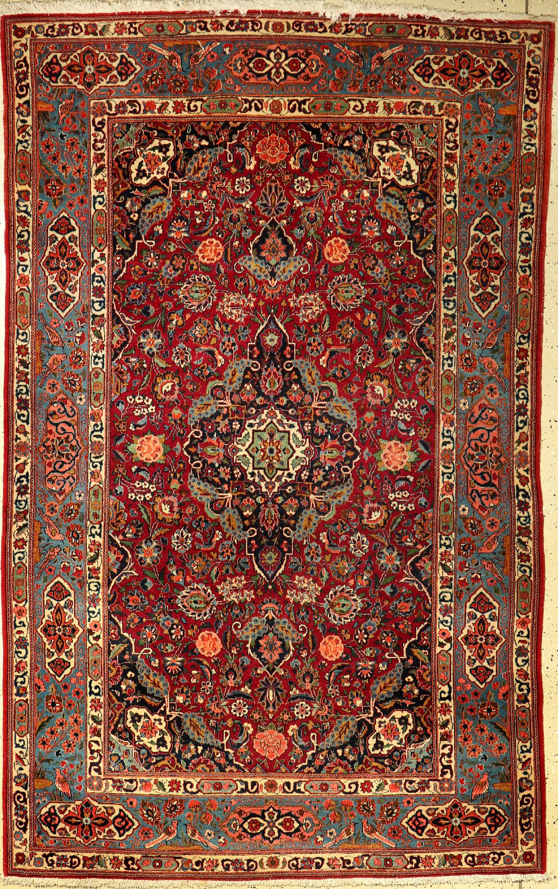 Keschan alt, Persien, ca. 60 Jahre, Wolle auf Baumwolle, ca. 215 x 134 cm, EHZ: 2-3