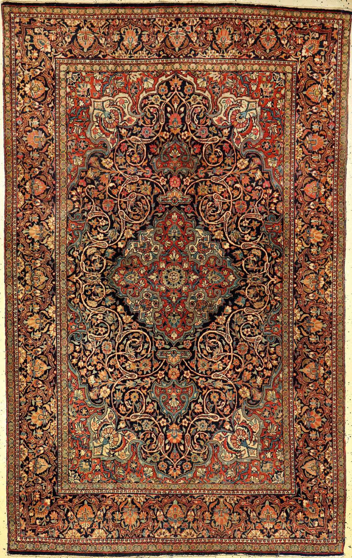 Ghaswin antik, Persien, um 1900, Korkwolle,ca. 218 x 135 cm, EHZ: 2-3