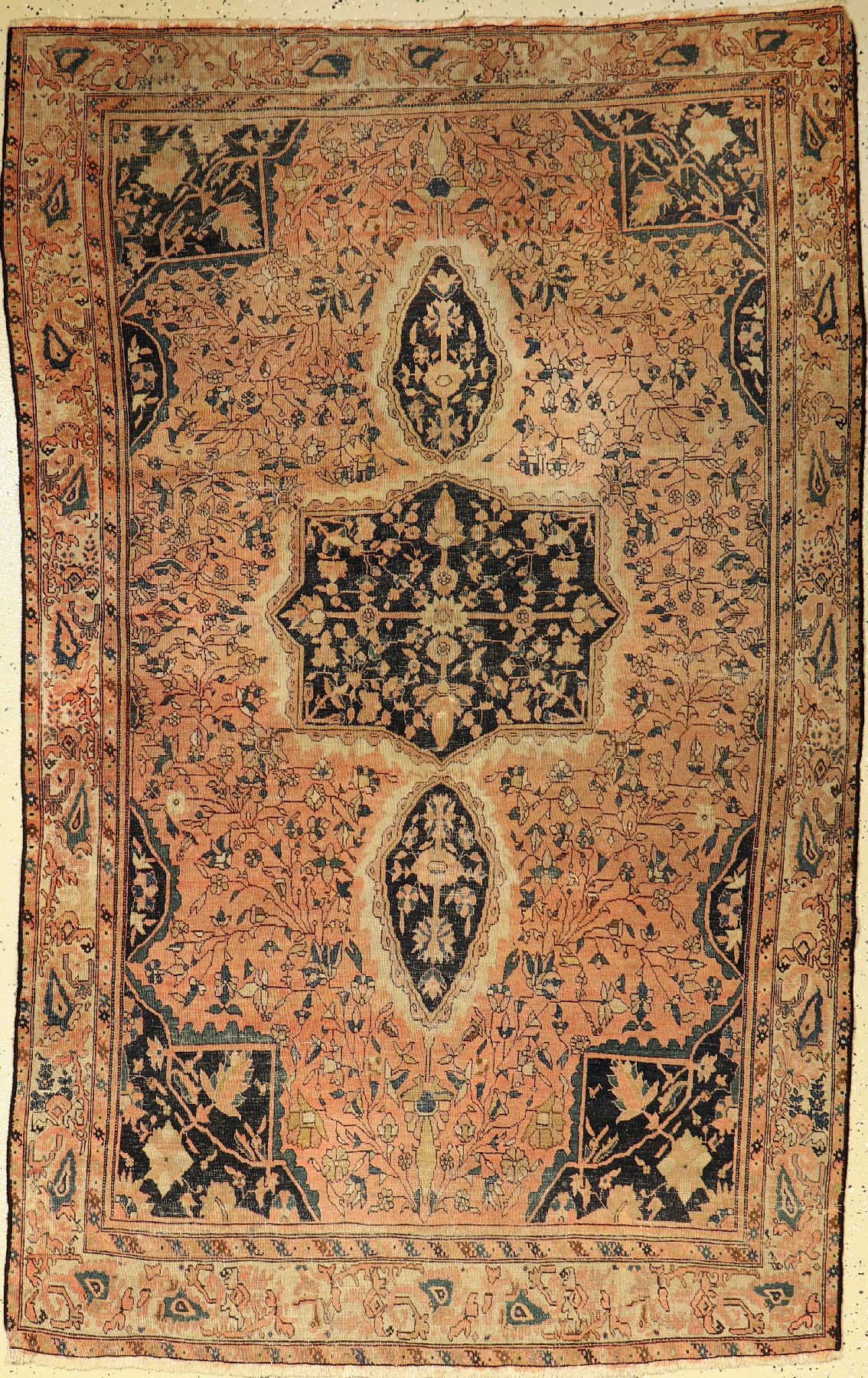 Farahan antik, Persien, 19.Jhd., Wolle auf Baumwolle, ca. 200 x 125 cm, EHZ: 4-5